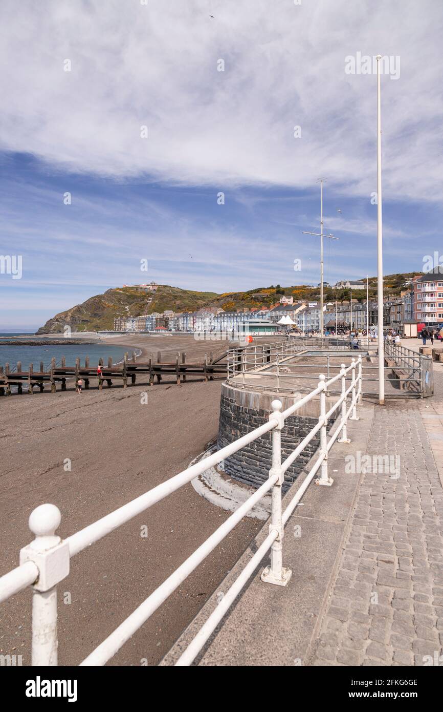 Aberystwyth promenade, Ceredigion, Wales Stock Photo