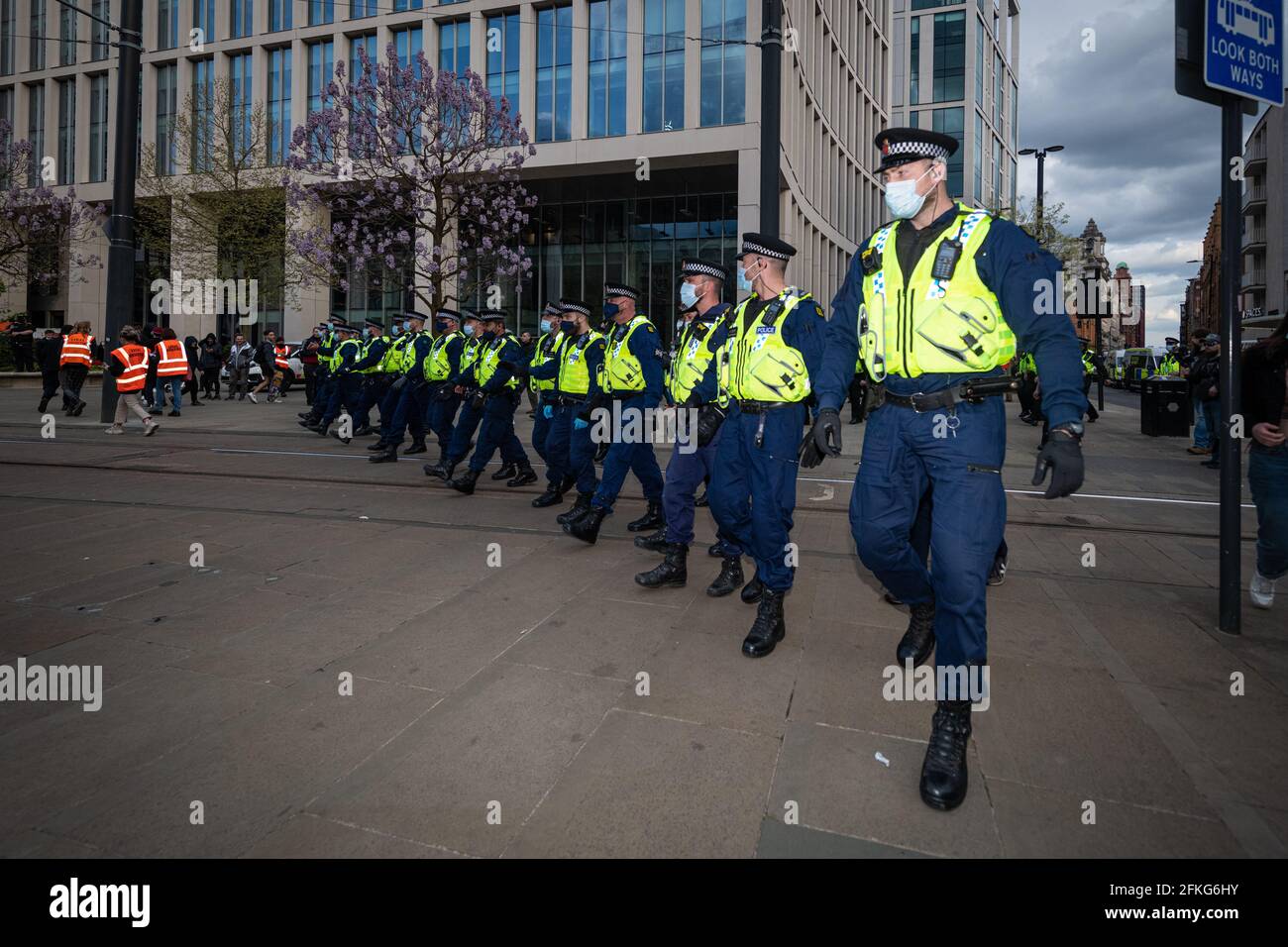 Manchester, UK. 1st May, 2021. Kill The Bill Protest in the city centre. Credit: Kenny Brown/Alamy Live News Stock Photo