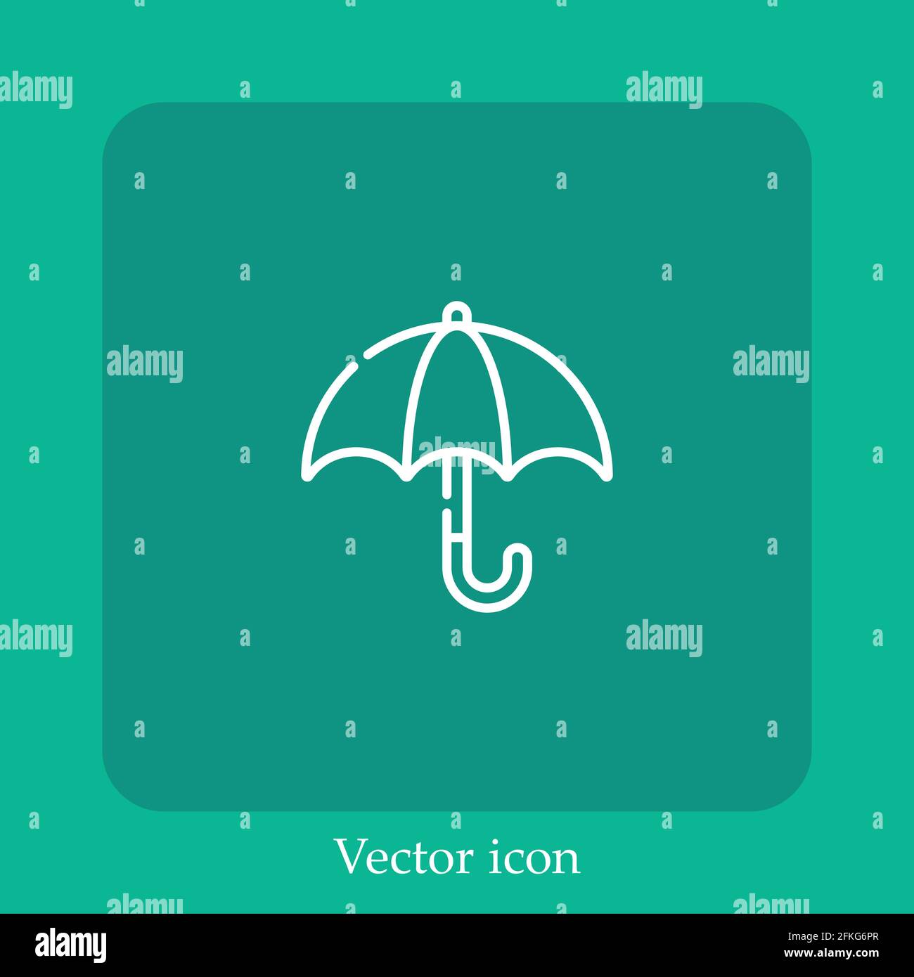 umbrella vector icon linear icon.Line with Editable stroke Stock Vector ...