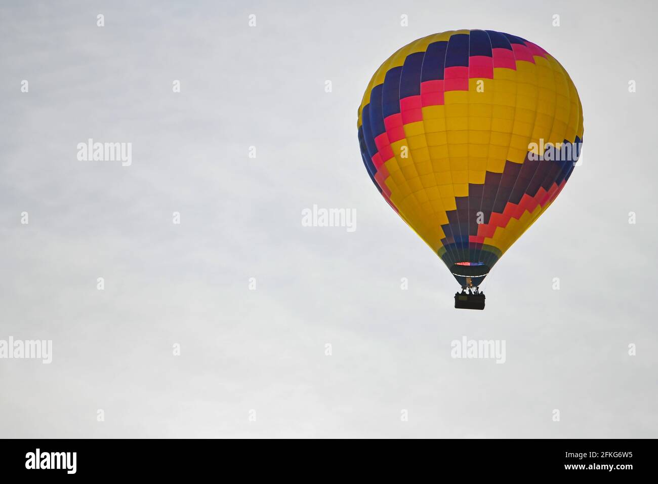 Hot Air Ballooning in a California Wine Country Sky Stock Photo