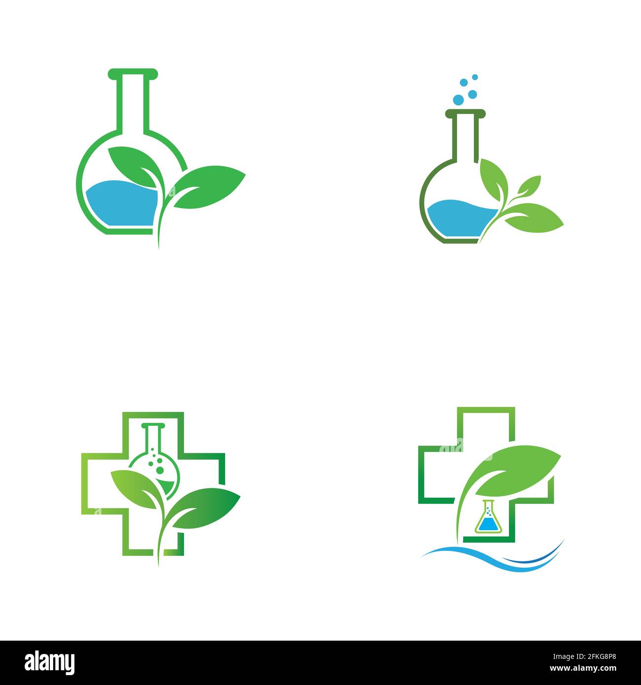 natural medicine logo set illustration design Stock Vector Image & Art ...