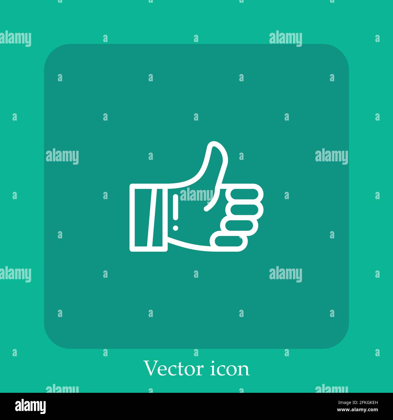 right to objection vector icon linear icon.Line with Editable stroke Stock Vector