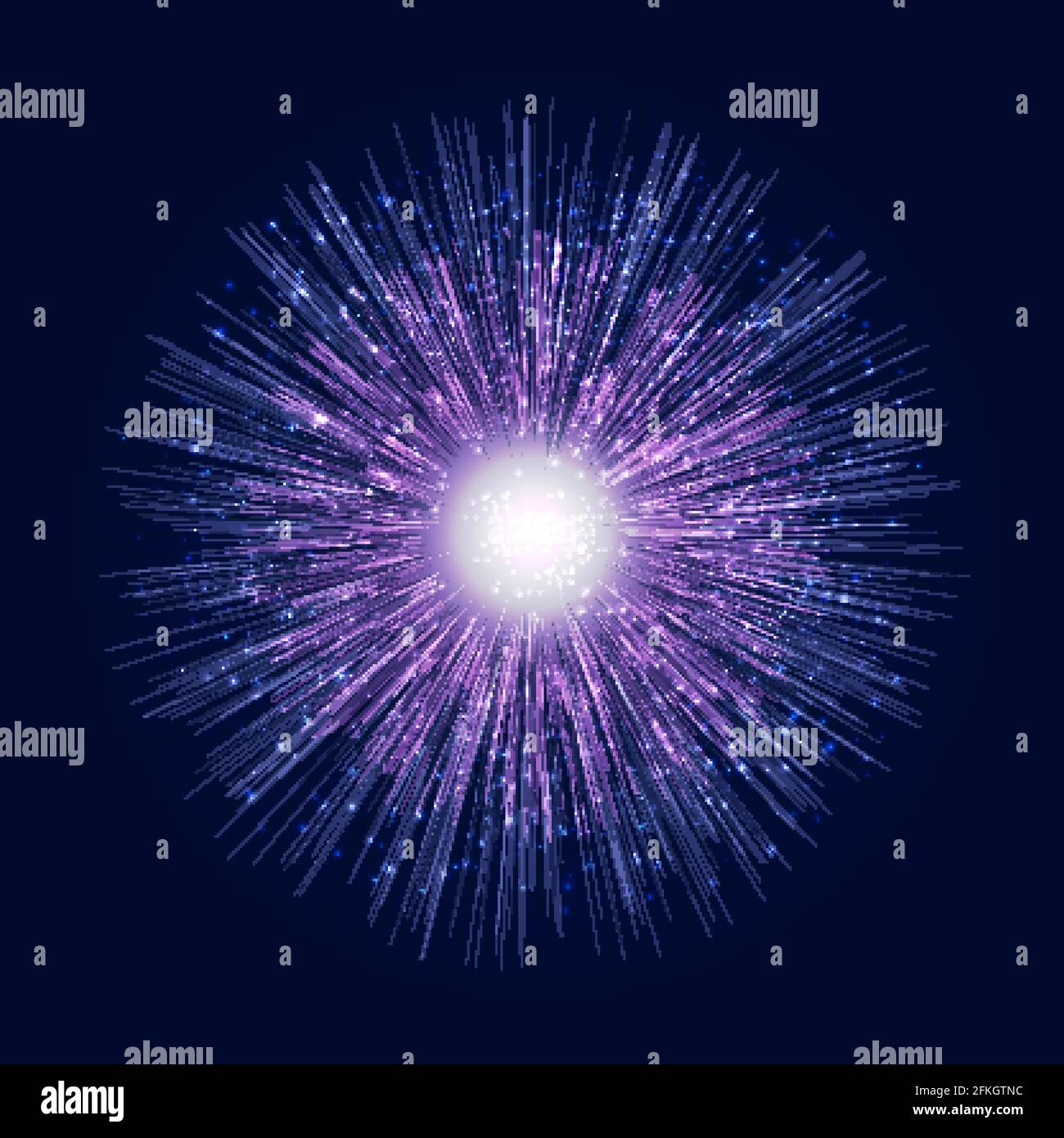 Explosion on blue background. Vector illustration Stock Vector Image ...