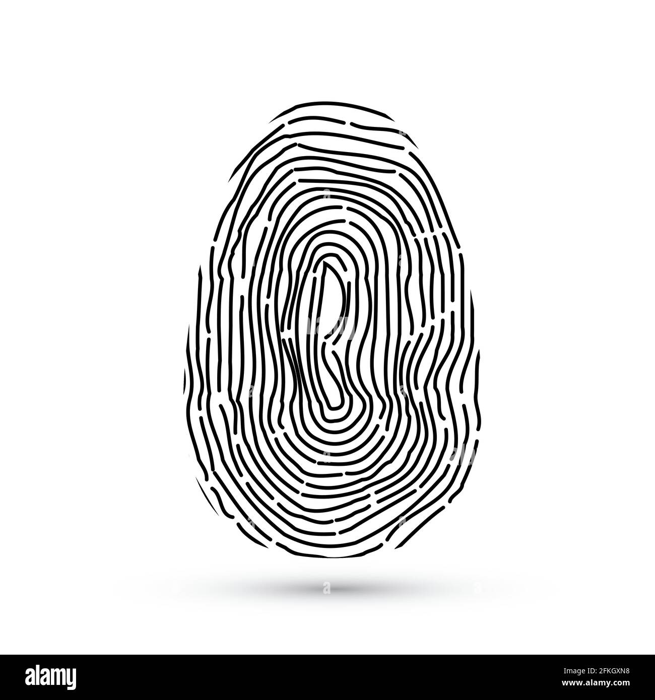 Fingerprint icon isolated on write. Security access authorization ...