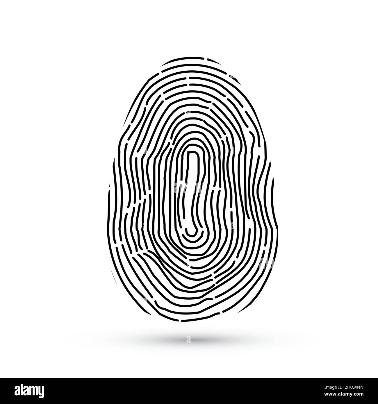 Fingerprint vector icons isolated on write with shadow. Electronic ...