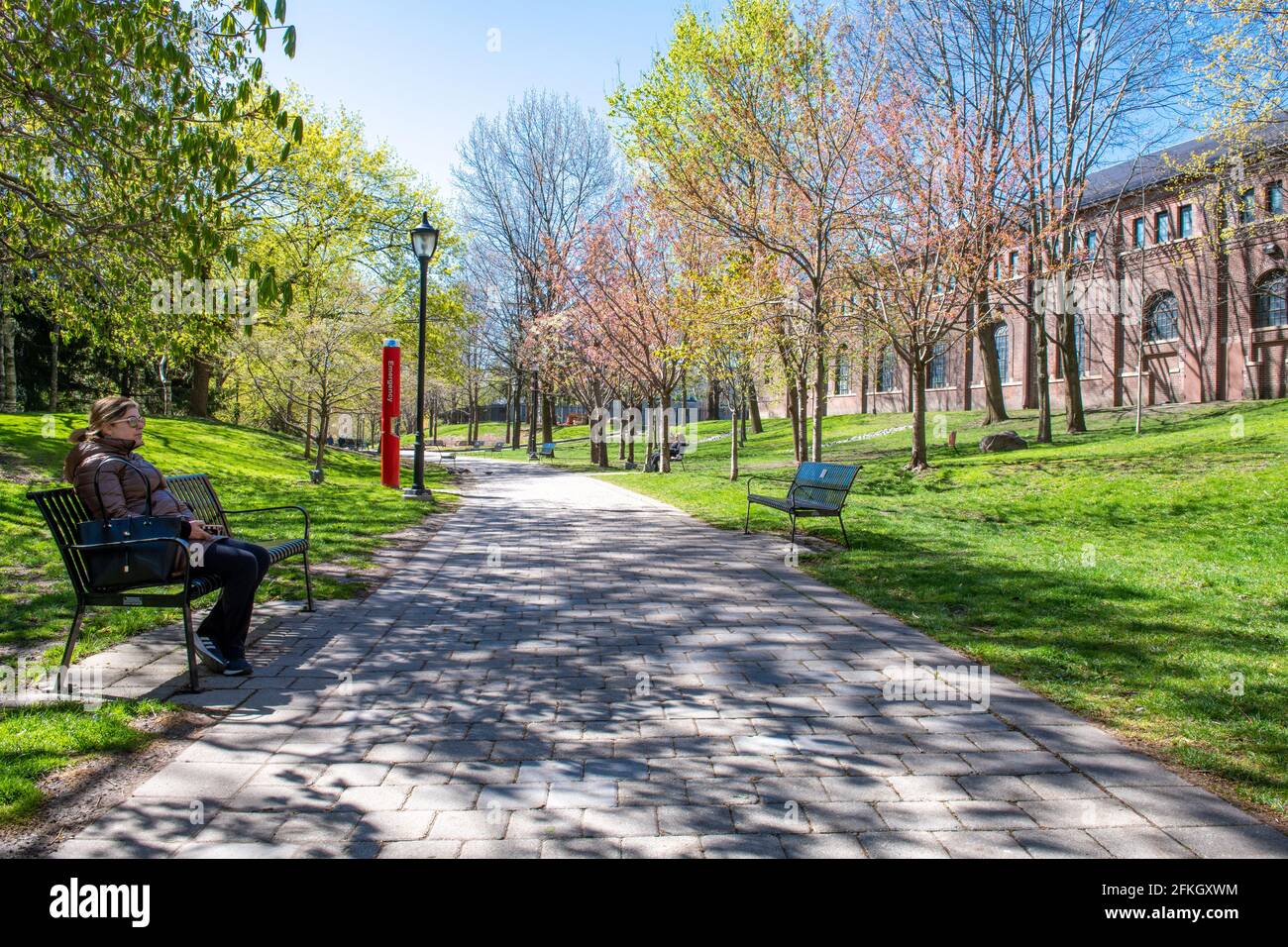 The 'Philosopher's Walk' in Toronto downtown, Canada. The park is a ...