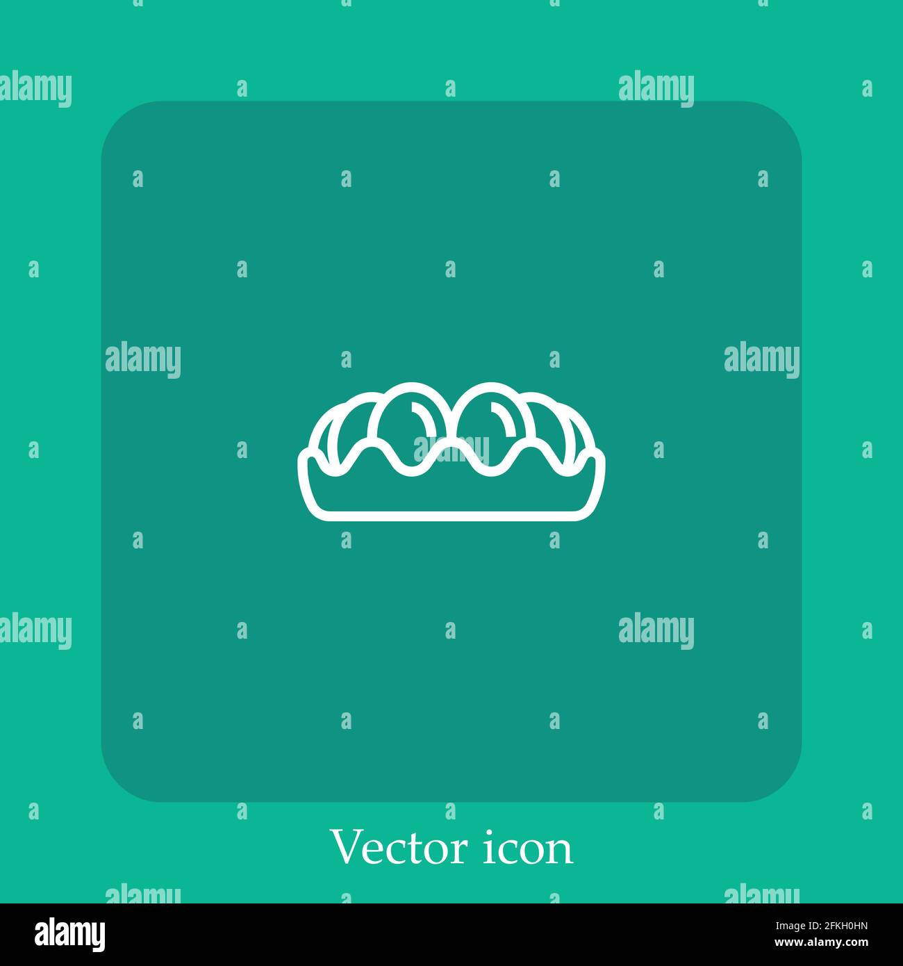 eggs vector icon linear icon.Line with Editable stroke Stock Vector