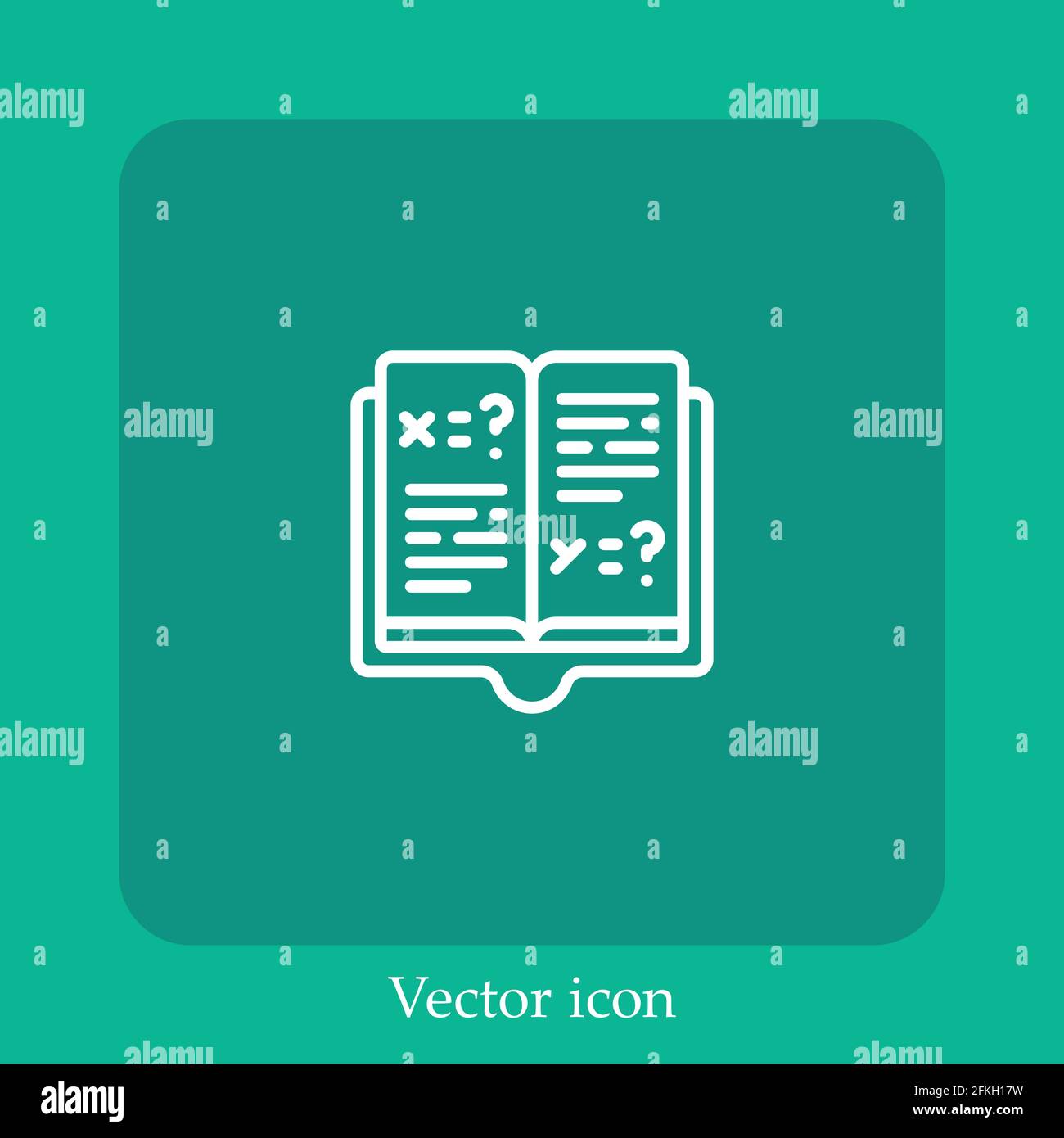 book vector icon linear icon.Line with Editable stroke Stock Vector ...