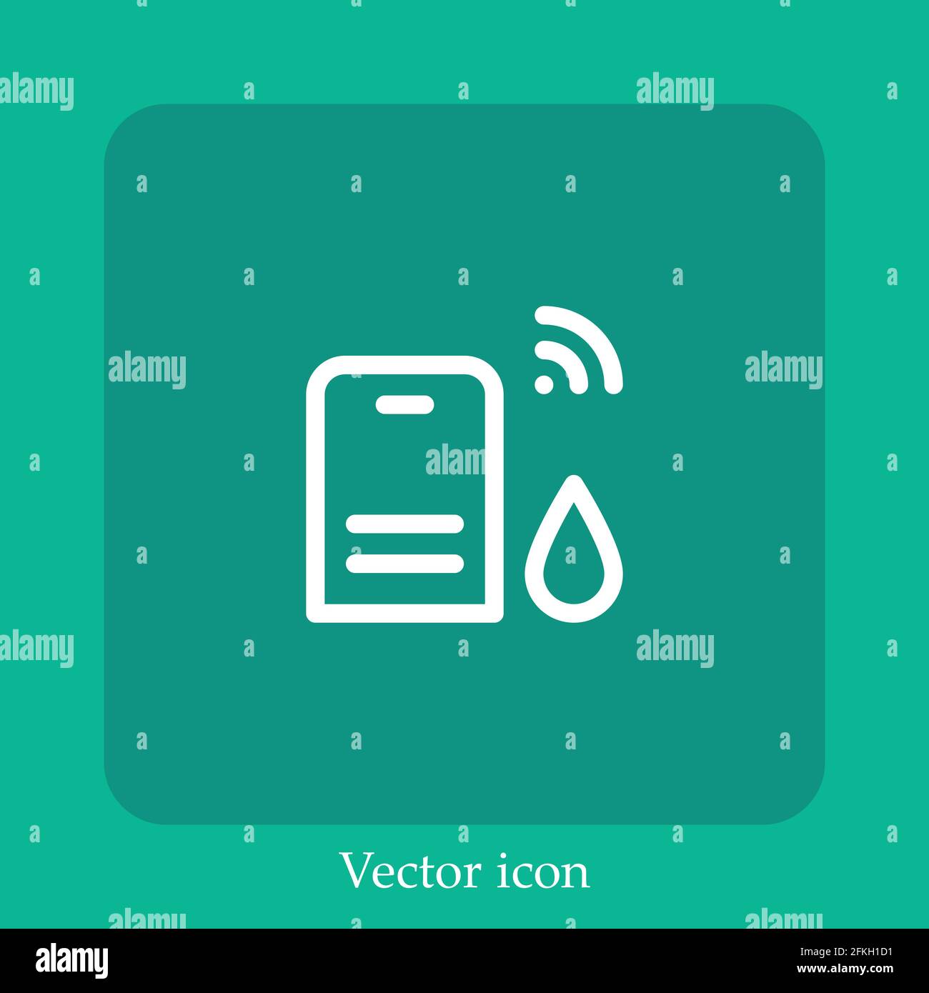 humidifier vector icon linear icon.Line with Editable stroke Stock Vector