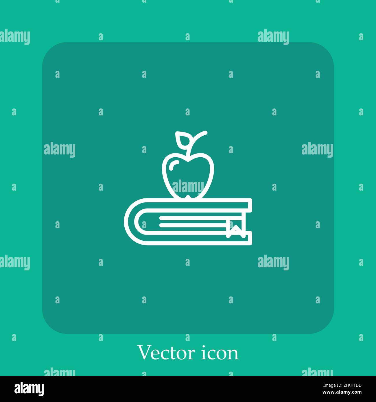 book vector icon linear icon.Line with Editable stroke Stock Vector ...