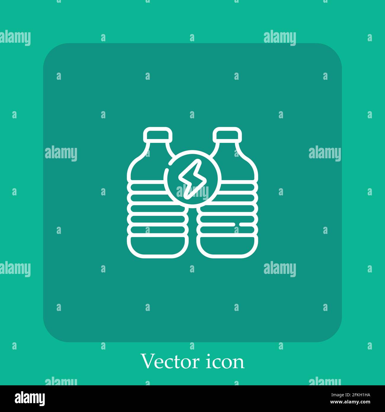 plastic bottle vector icon linear icon.Line with Editable stroke Stock ...