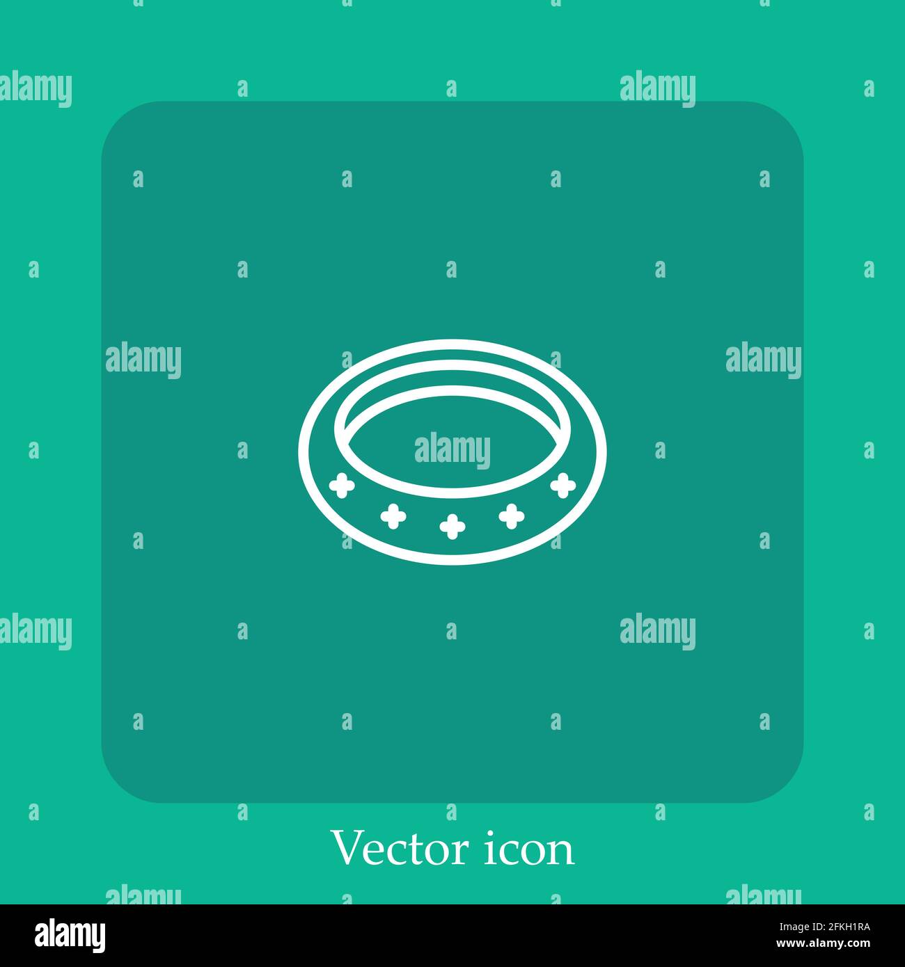 ring vector icon linear icon.Line with Editable stroke Stock Vector ...