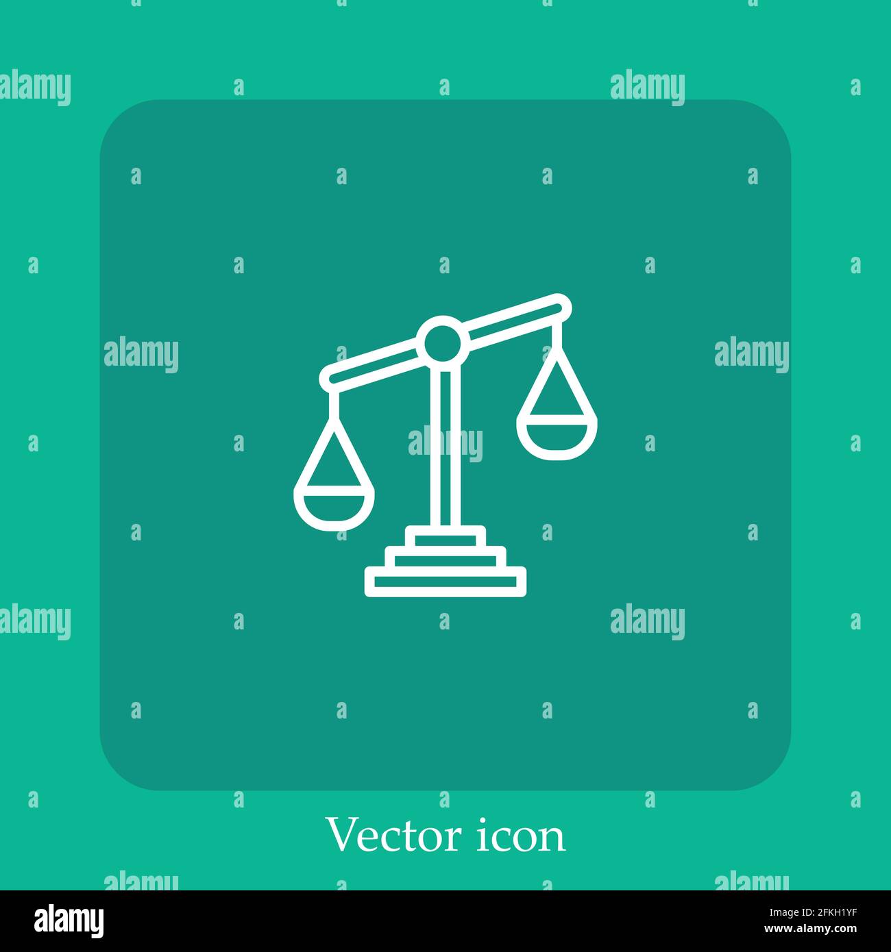 balance vector icon linear icon.Line with Editable stroke Stock Vector ...