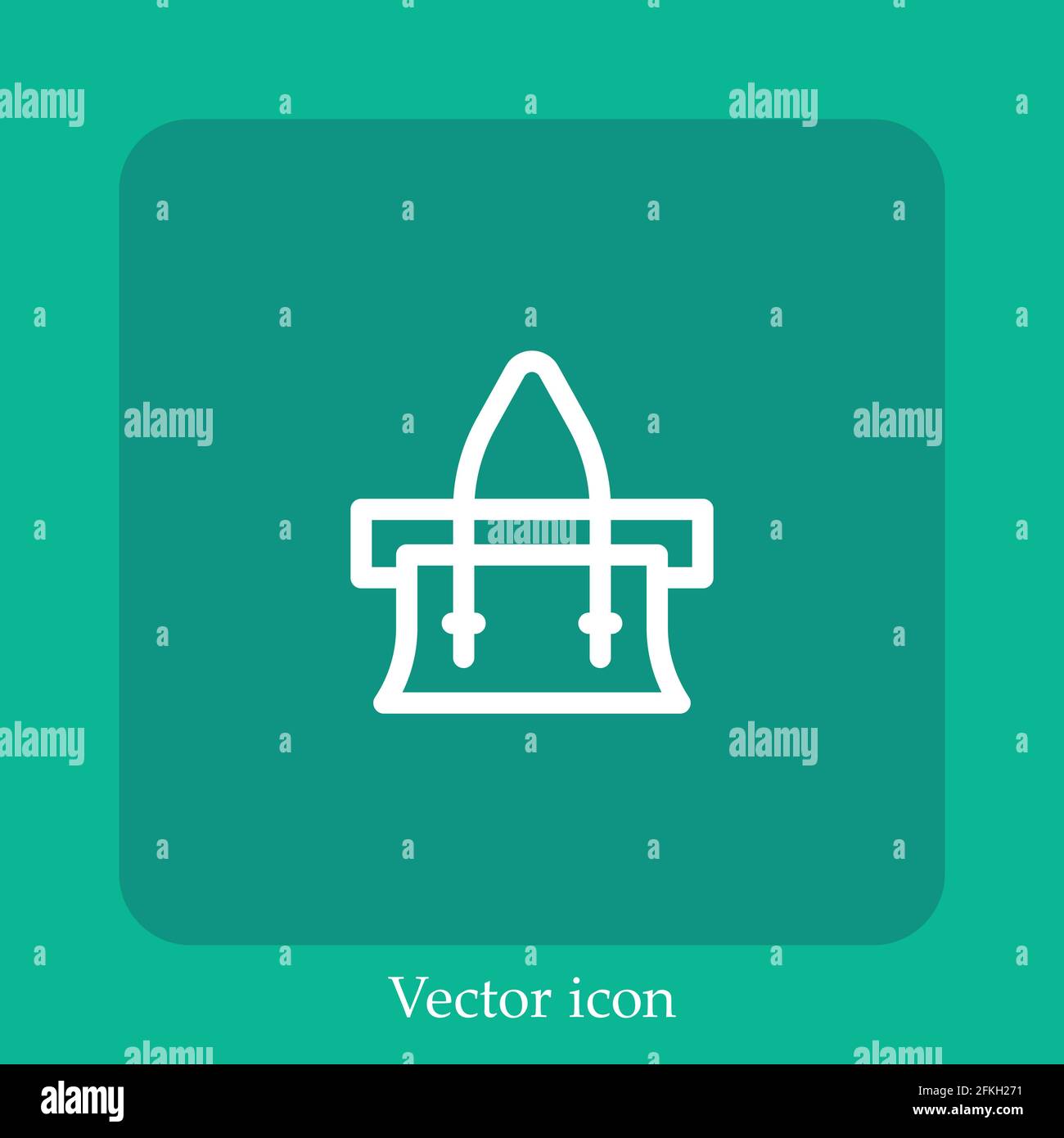 sport bag vector icon linear icon.Line with Editable stroke Stock Vector