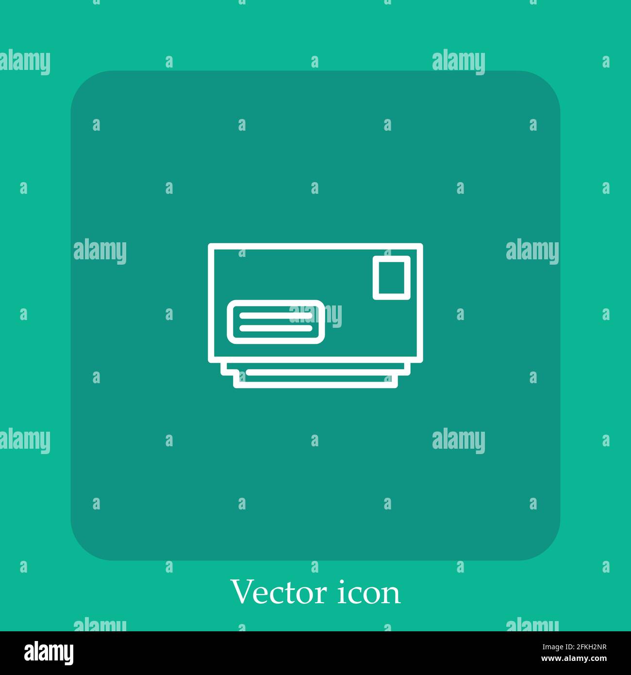letters vector icon linear icon.Line with Editable stroke Stock Vector