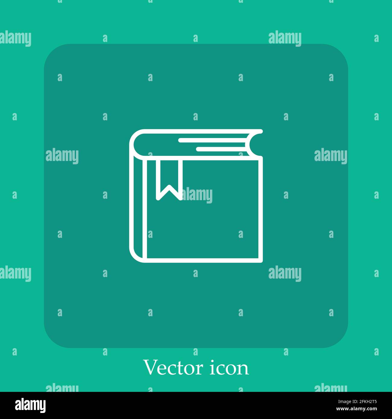 book vector icon linear icon.Line with Editable stroke Stock Vector