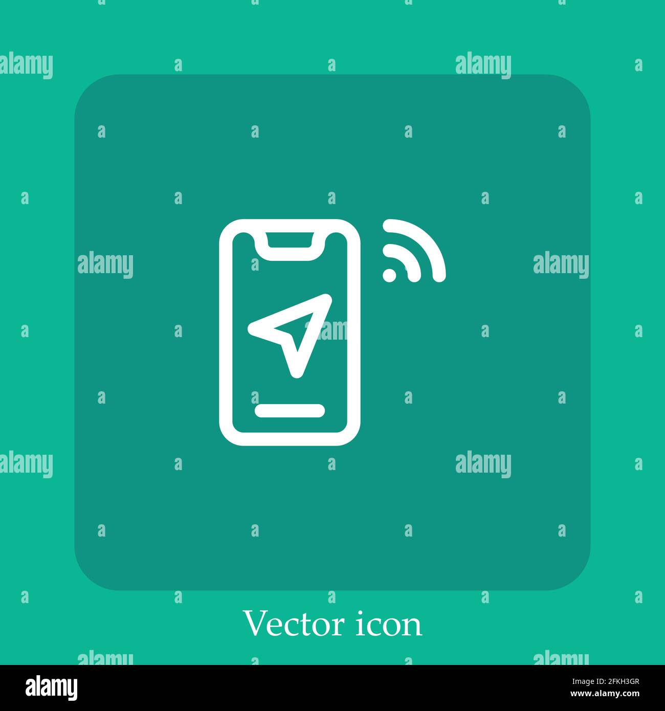 geolocation vector icon linear icon.Line with Editable stroke Stock Vector