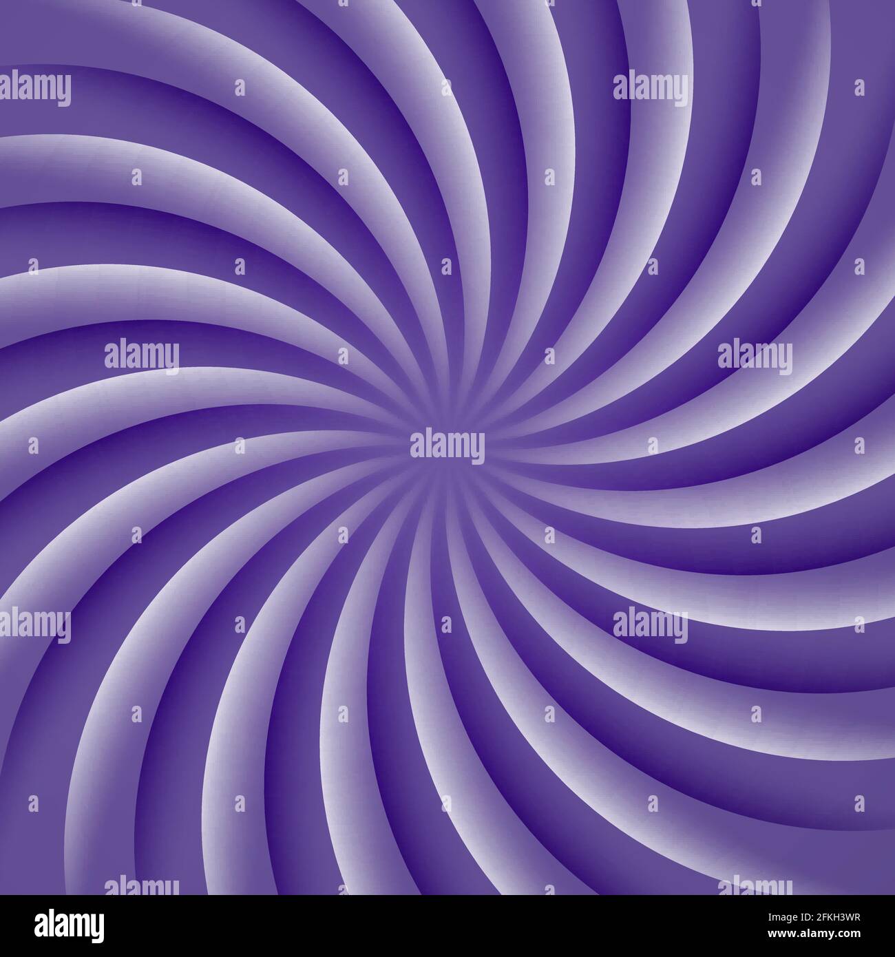 Ultra violet and white rotating hypnosis spiral. Optical illusion