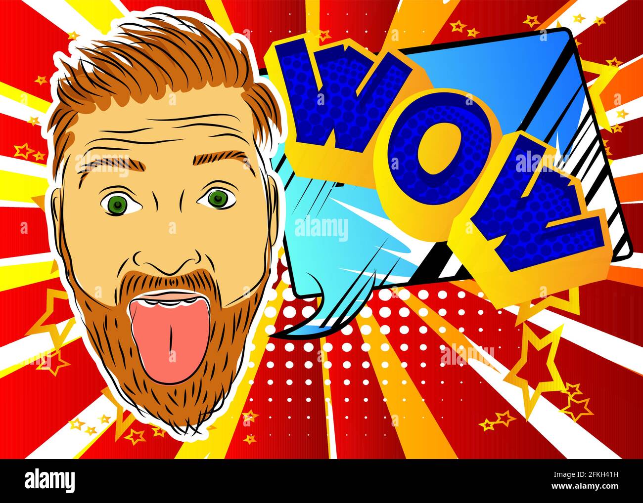 Cartoon Silly Face Out Tongue High Resolution Stock Photography and