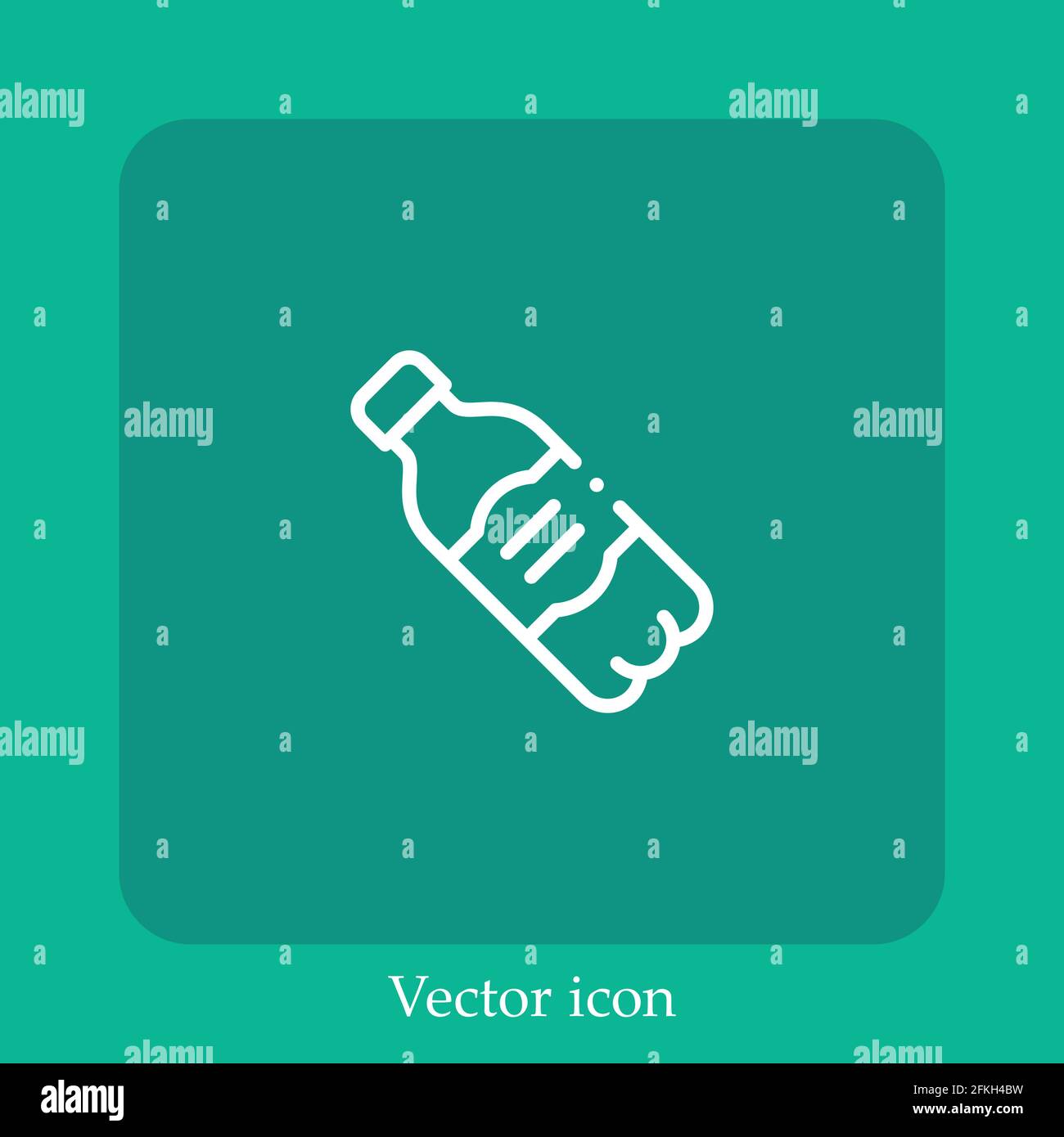 plastic bottle vector icon linear icon.Line with Editable stroke Stock ...