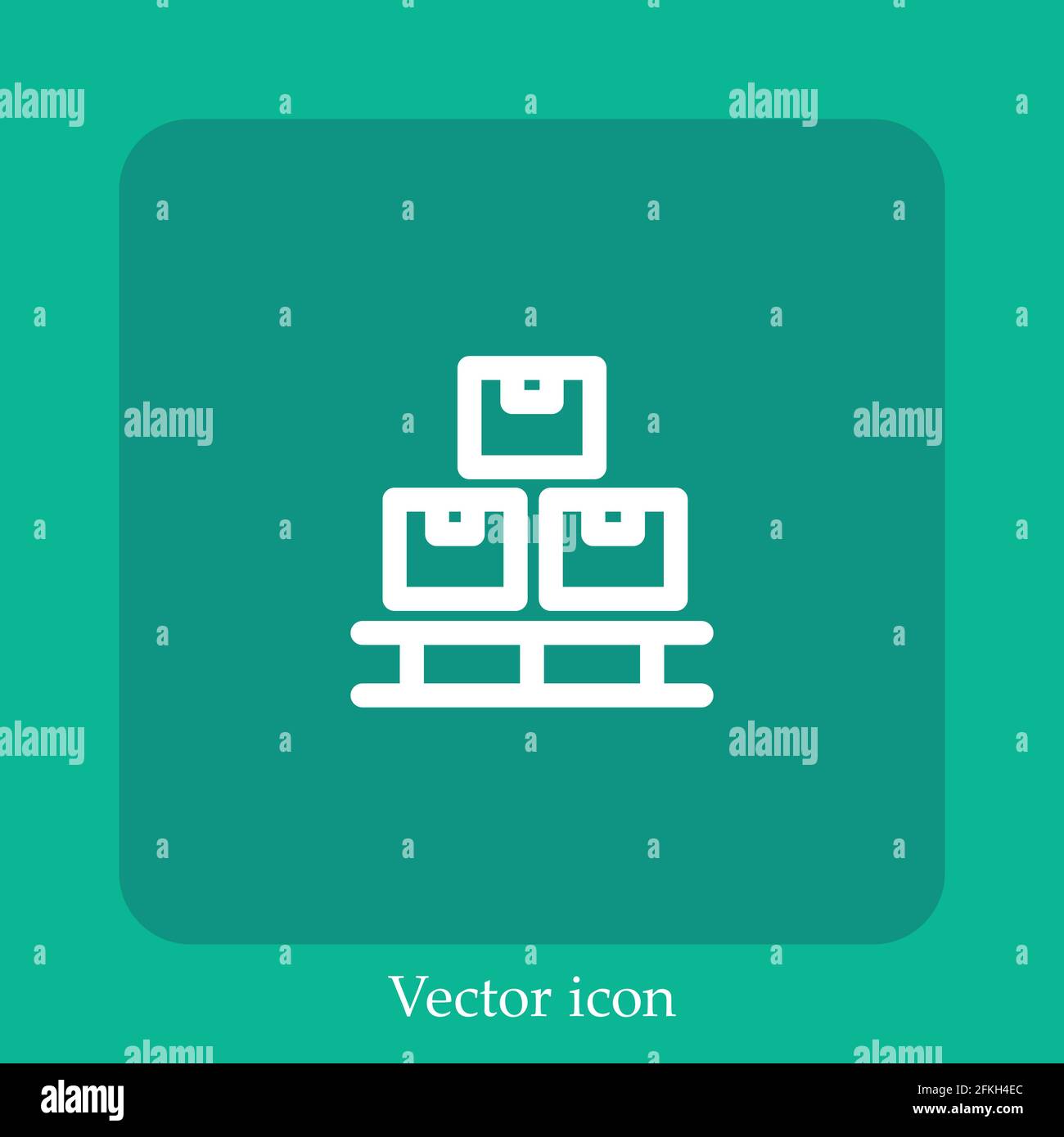 goods vector icon linear icon.Line with Editable stroke Stock Vector