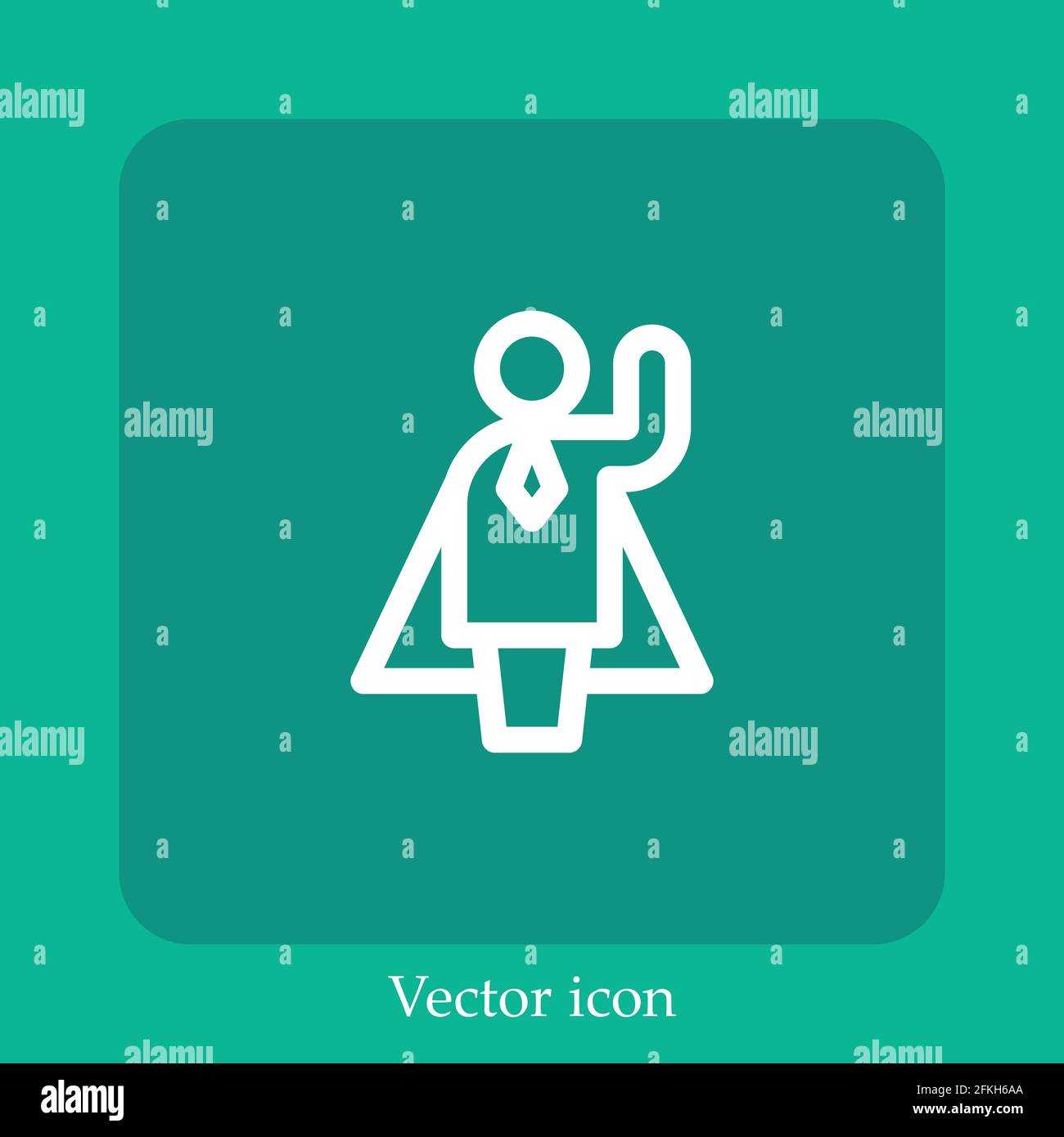 SUPERWOMAN vector icon linear icon.Line with Editable stroke Stock Vector