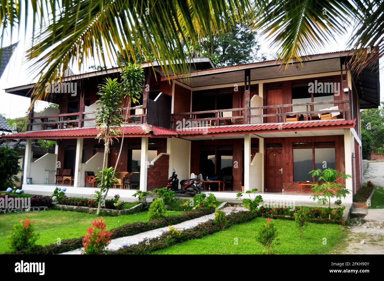 Classic modern Batak house at Ambarita of resort hotel for Indonesian