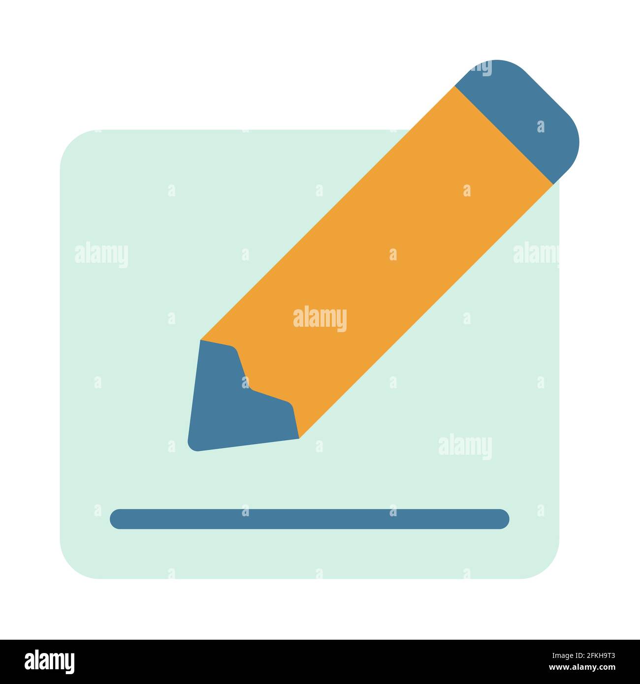 write pen form field single isolated icon with flat style vector ...