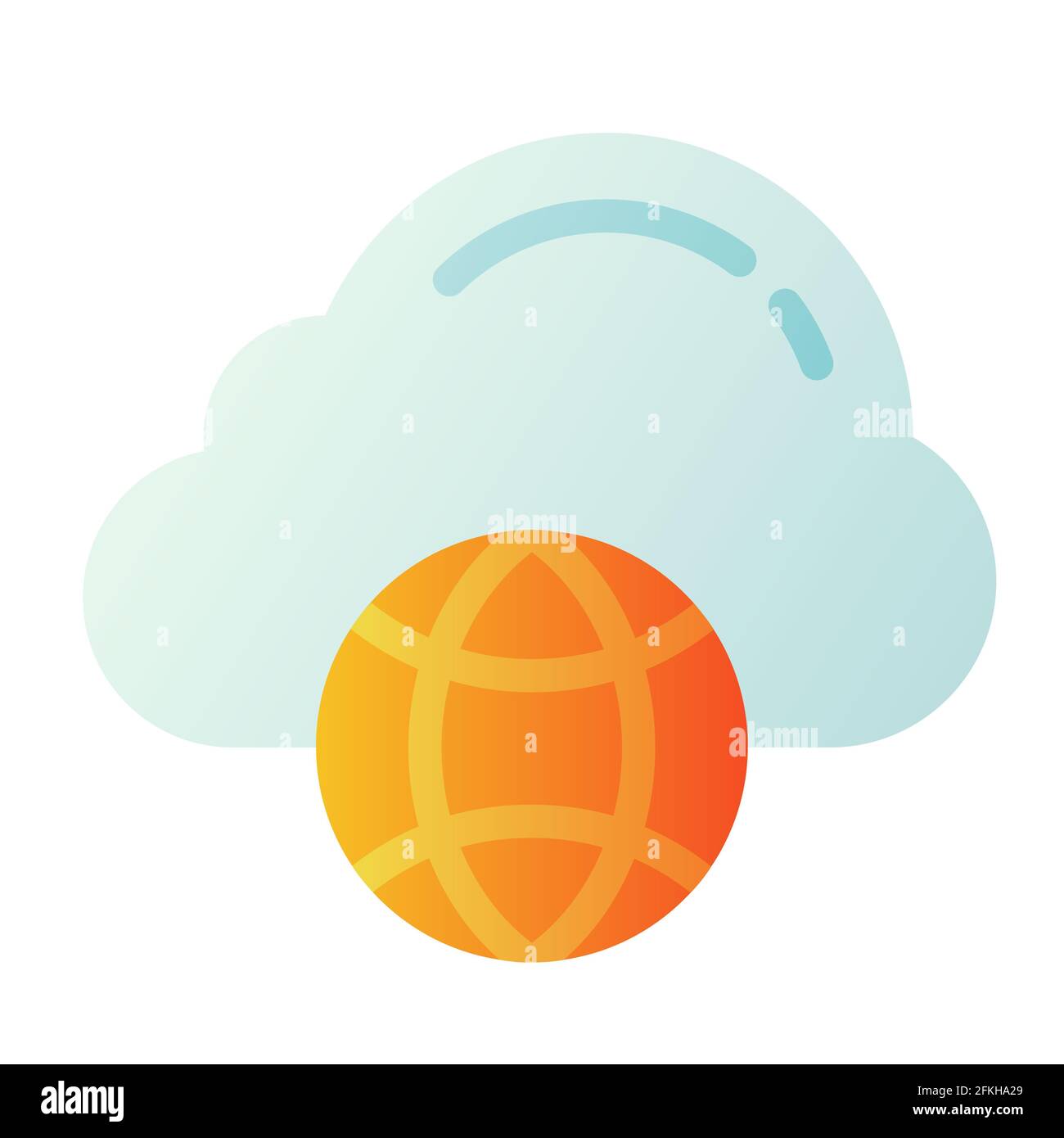 cloud connection internet technology single isolated icon with smooth ...