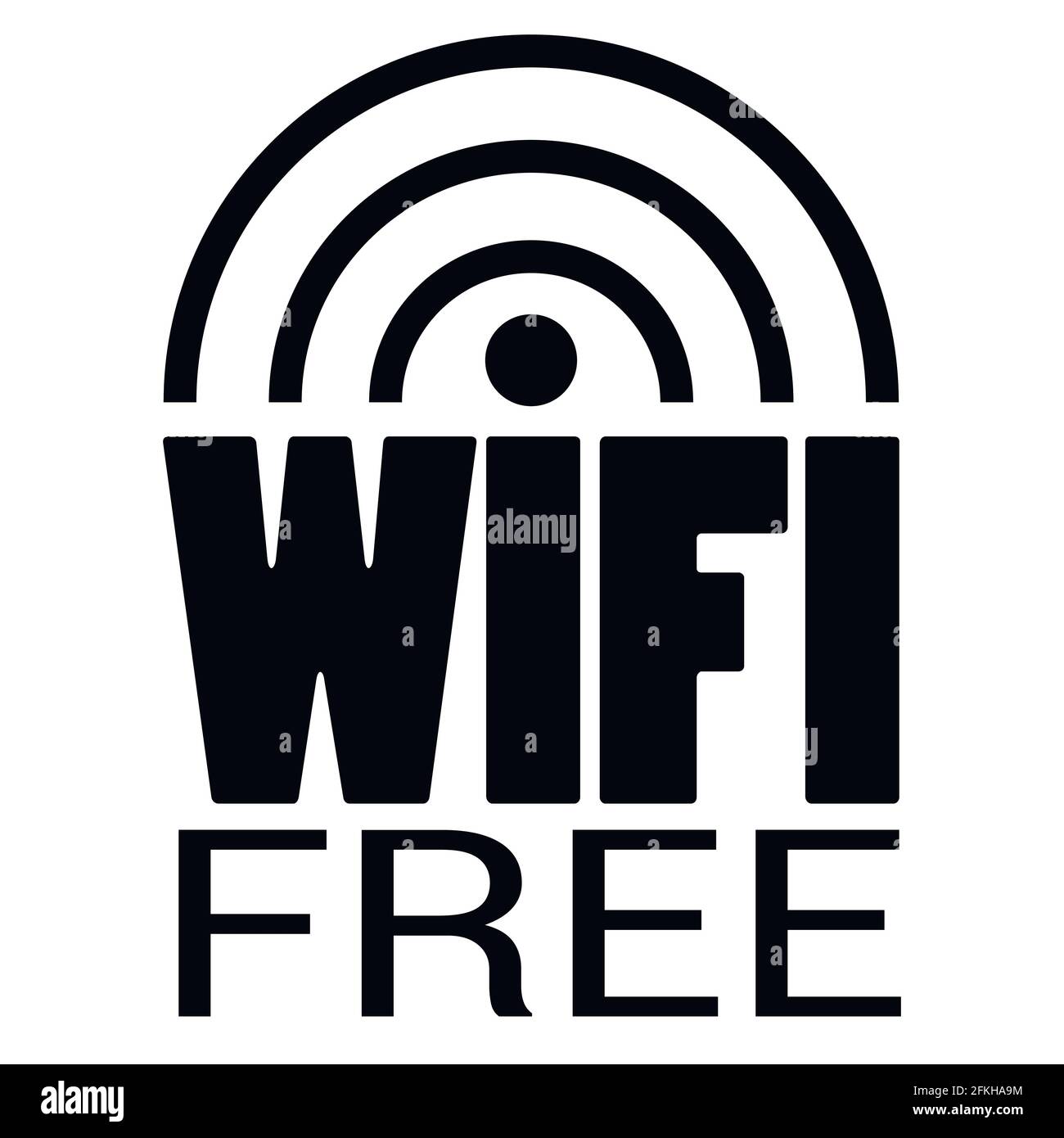 Sign free wifi Stock Vector