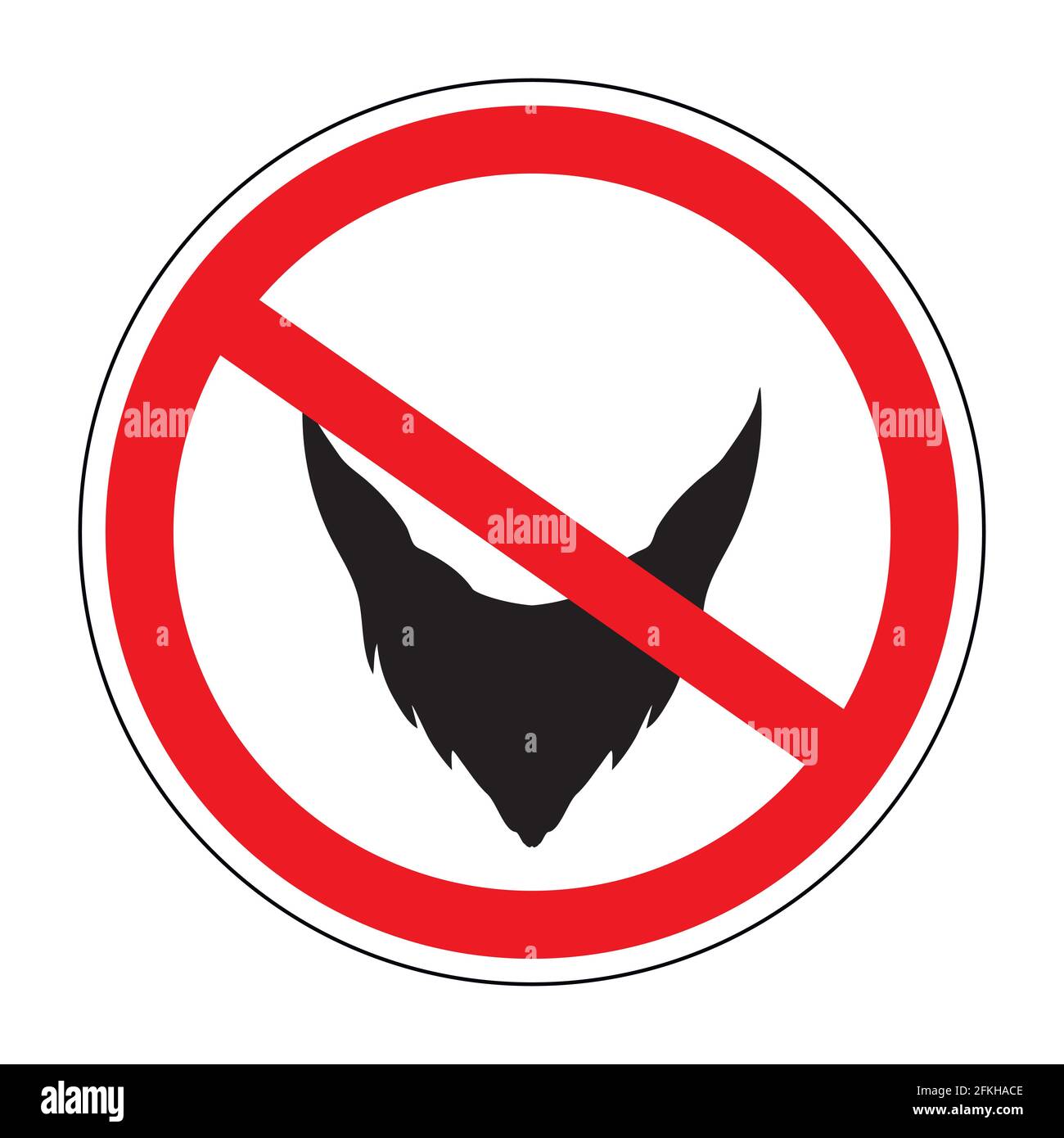 Sign the beard is prohibited Stock Vector