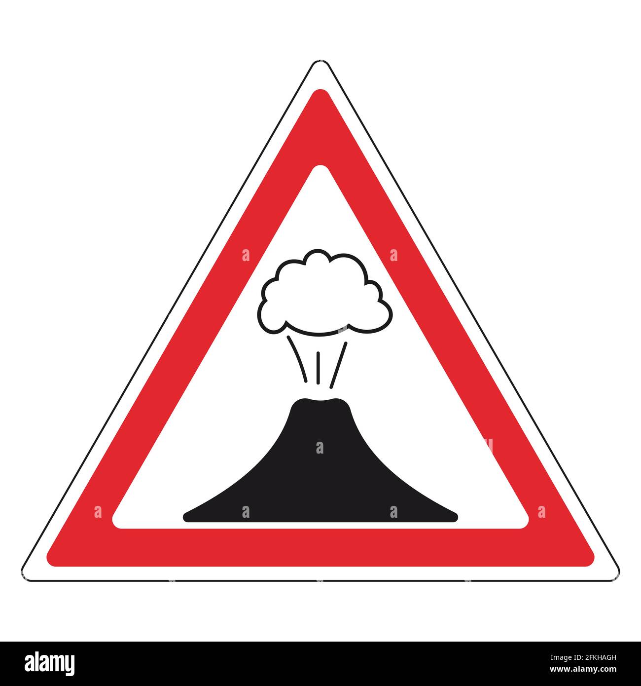 sign a volcanic eruption Stock Vector