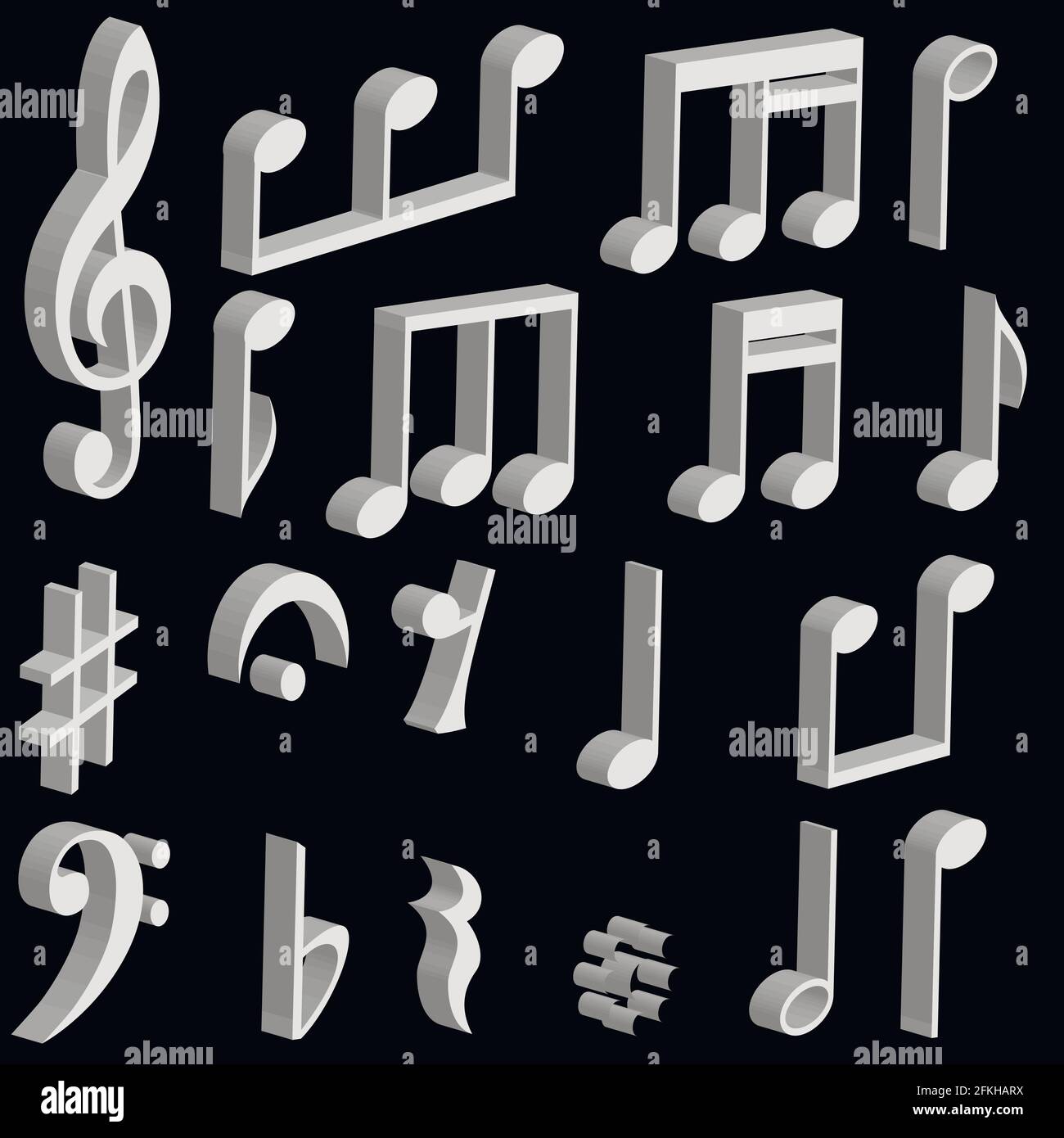 Music notes Black and White Stock Photos & Images Alamy