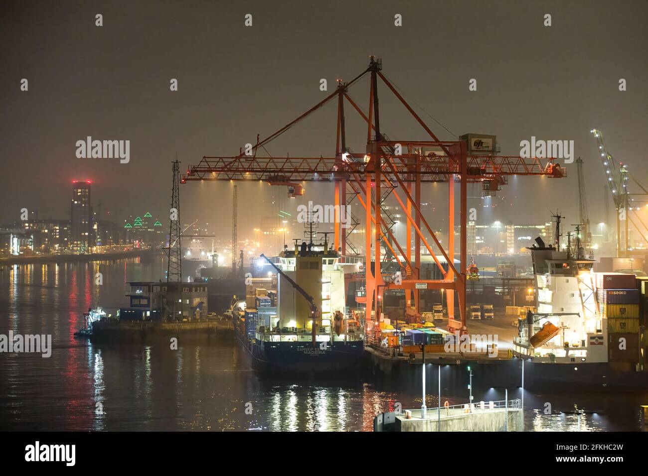 Dublin, Ireland. 01st Mar, 2021. A view of harbour cranes at the ...