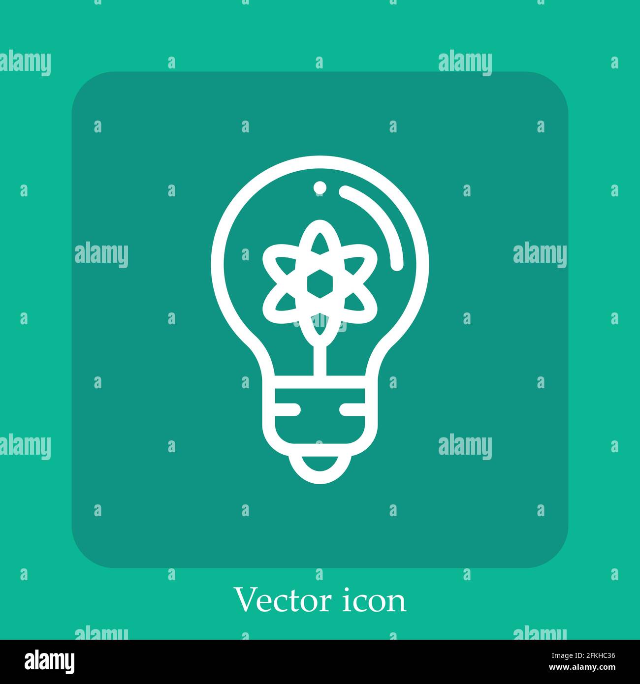 light bulb vector icon linear icon.Line with Editable stroke Stock Vector