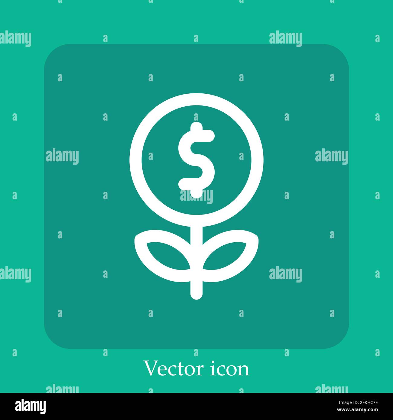 profit vector icon linear icon.Line with Editable stroke Stock Vector