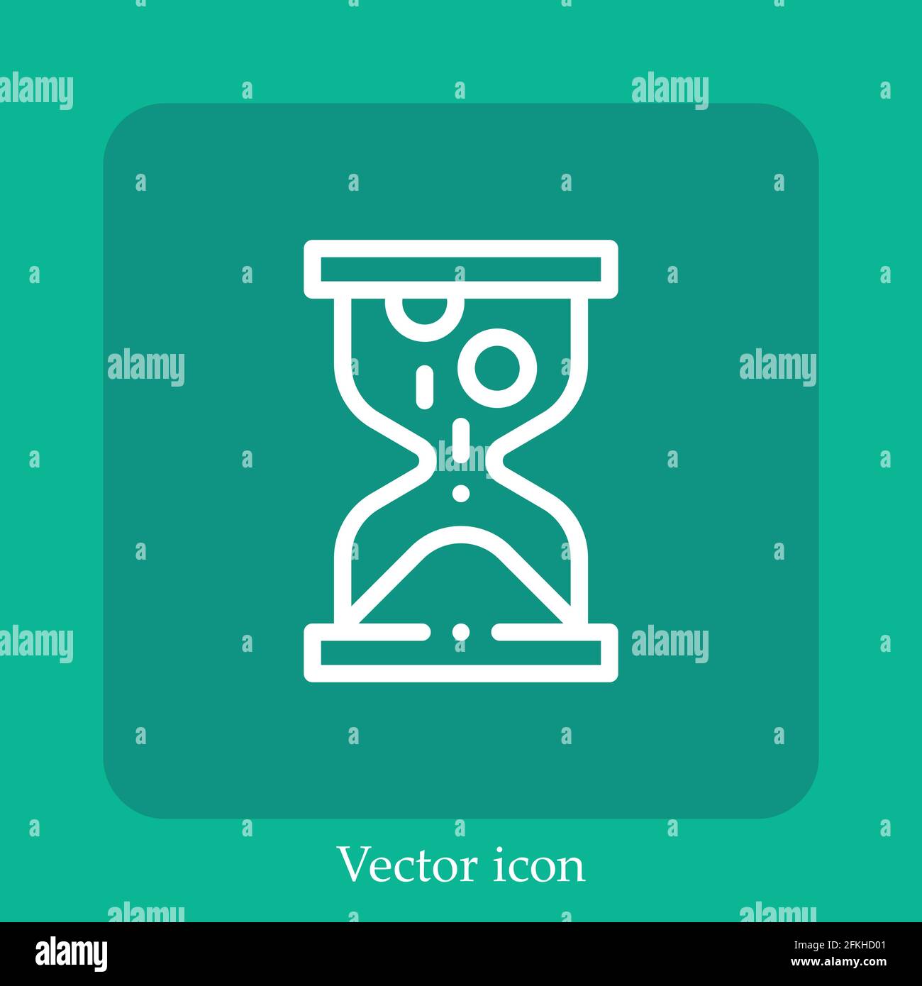 time is money vector icon linear icon.Line with Editable stroke Stock Vector