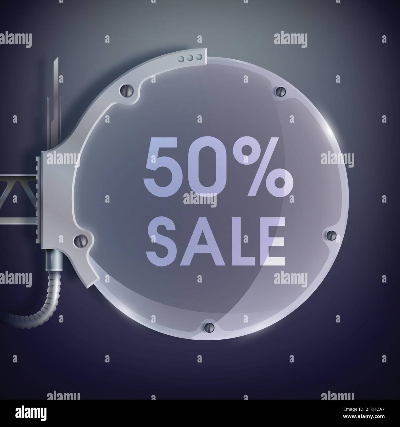 round metal hexagonal