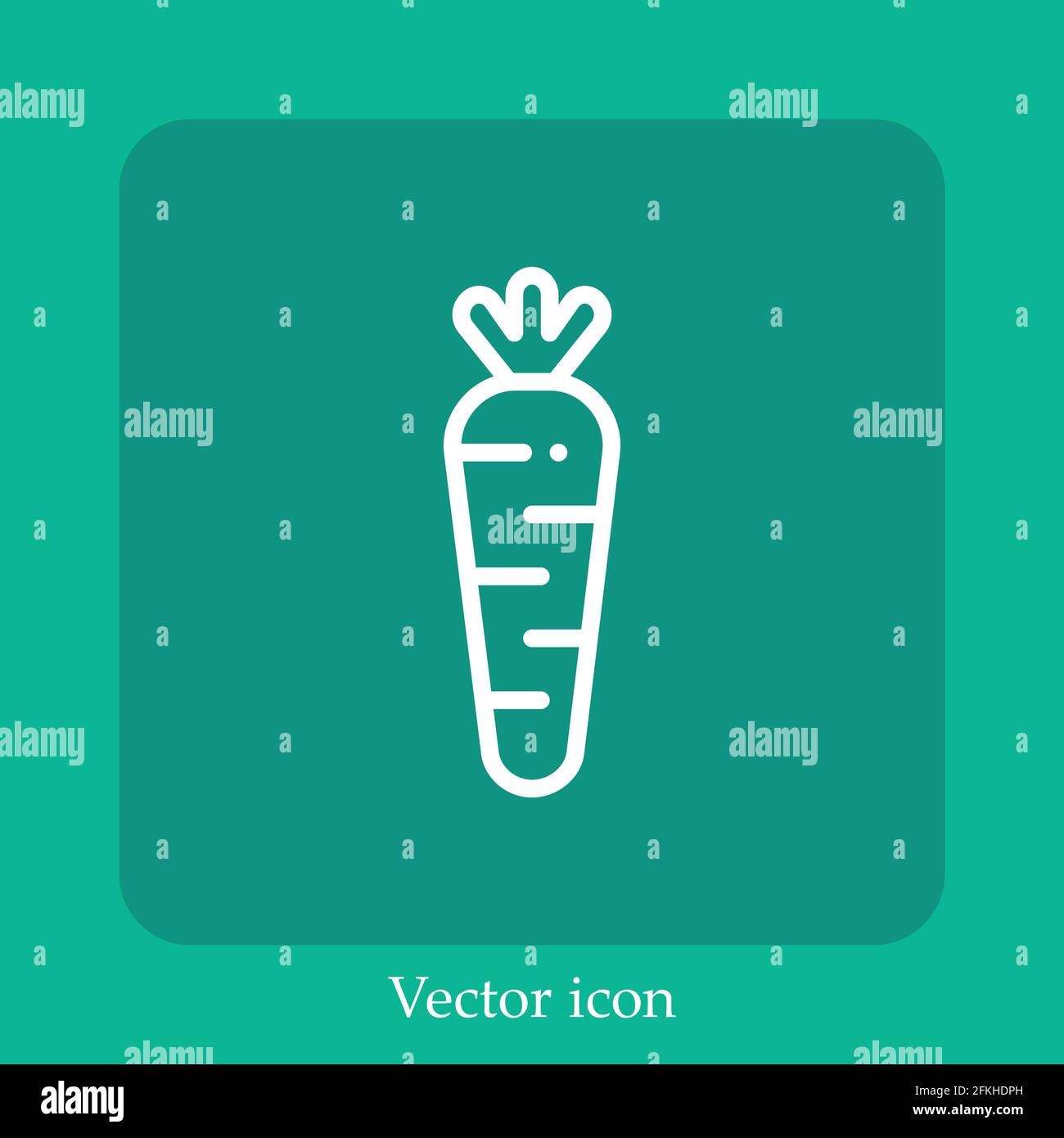 carrot vector icon linear icon.Line with Editable stroke Stock Vector ...