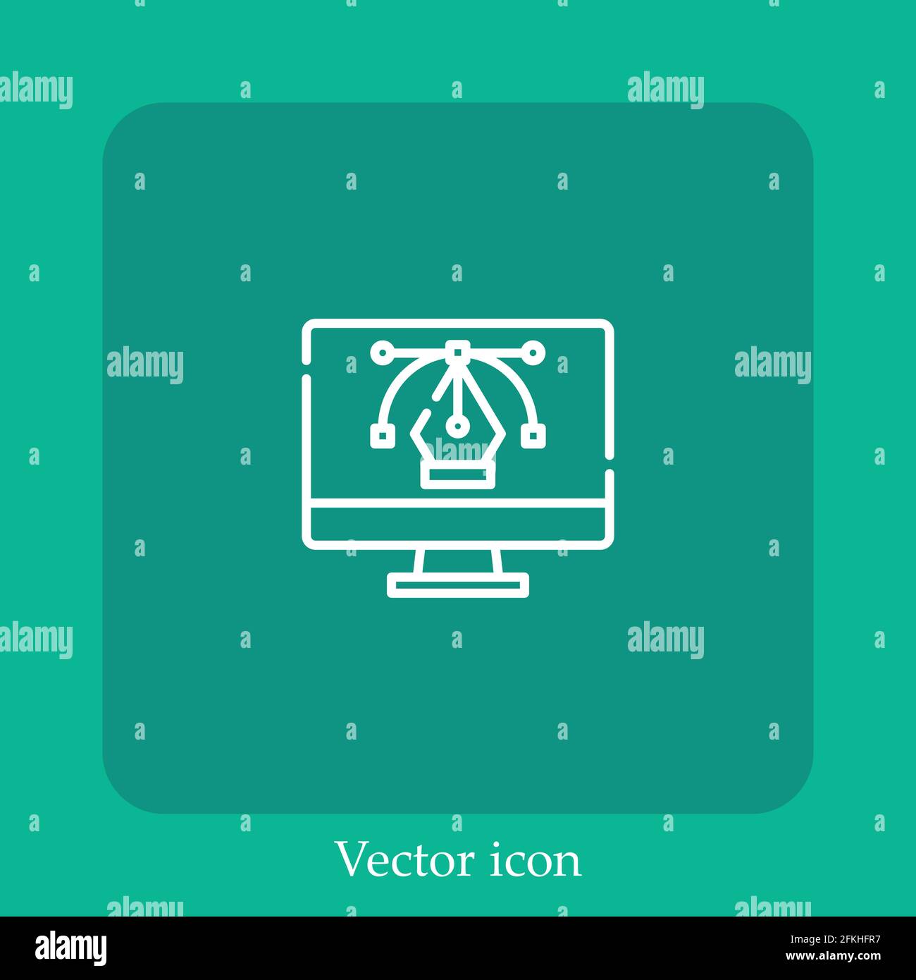 vector vector icon linear icon.Line with Editable stroke Stock Vector ...