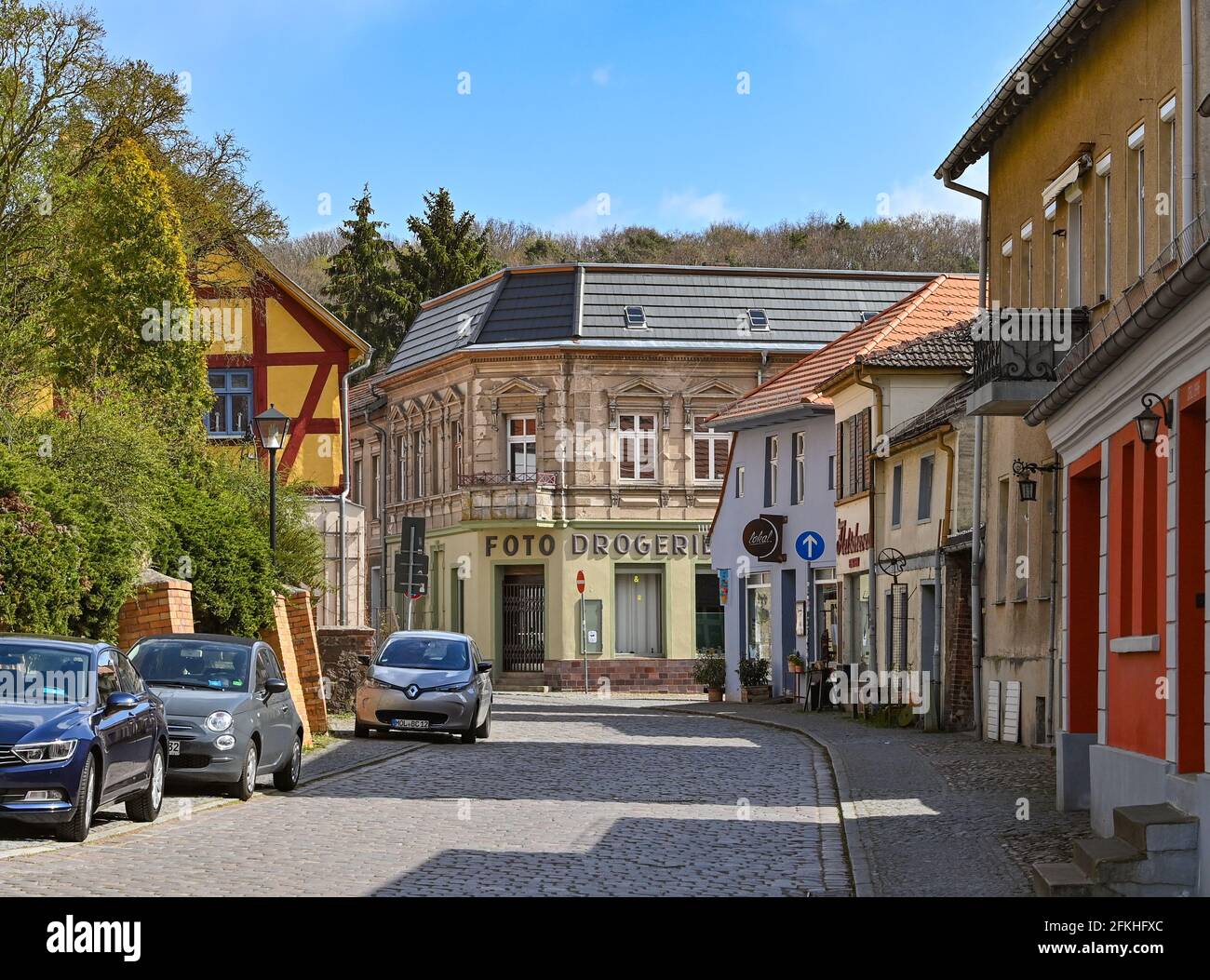 Buckow, Germany. 22nd Apr, 2021. Town view. The pearl of Märkische Schweiz  is already a spa town, but it lacks the "Bad" in front of the name, which  the town once bore