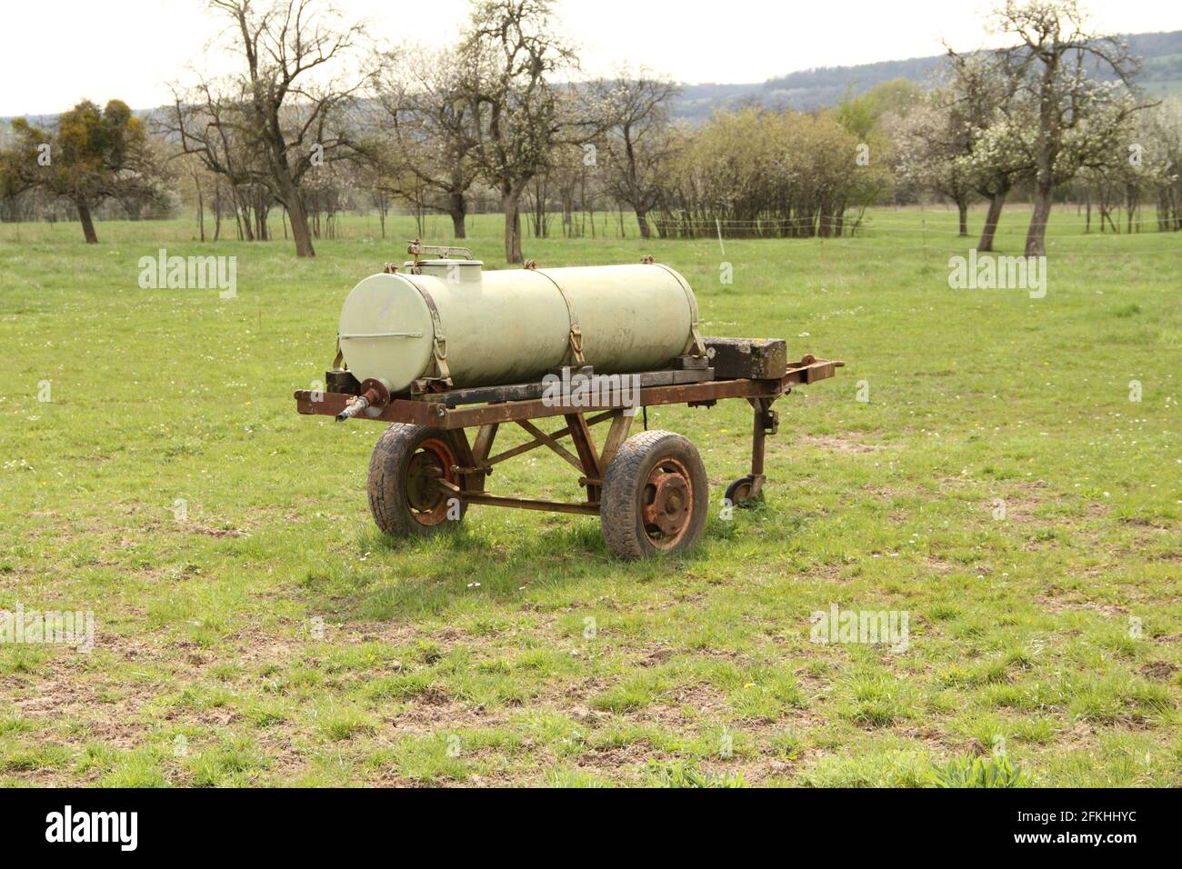 a cattle trough in the pasture Stock Photo Alamy