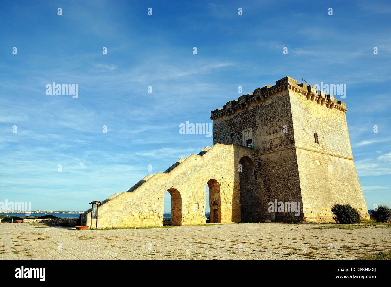 Torre Lapillo near Porto Cesareo in the Provinz of Lecce in Puglia, South Italy Stock Photo