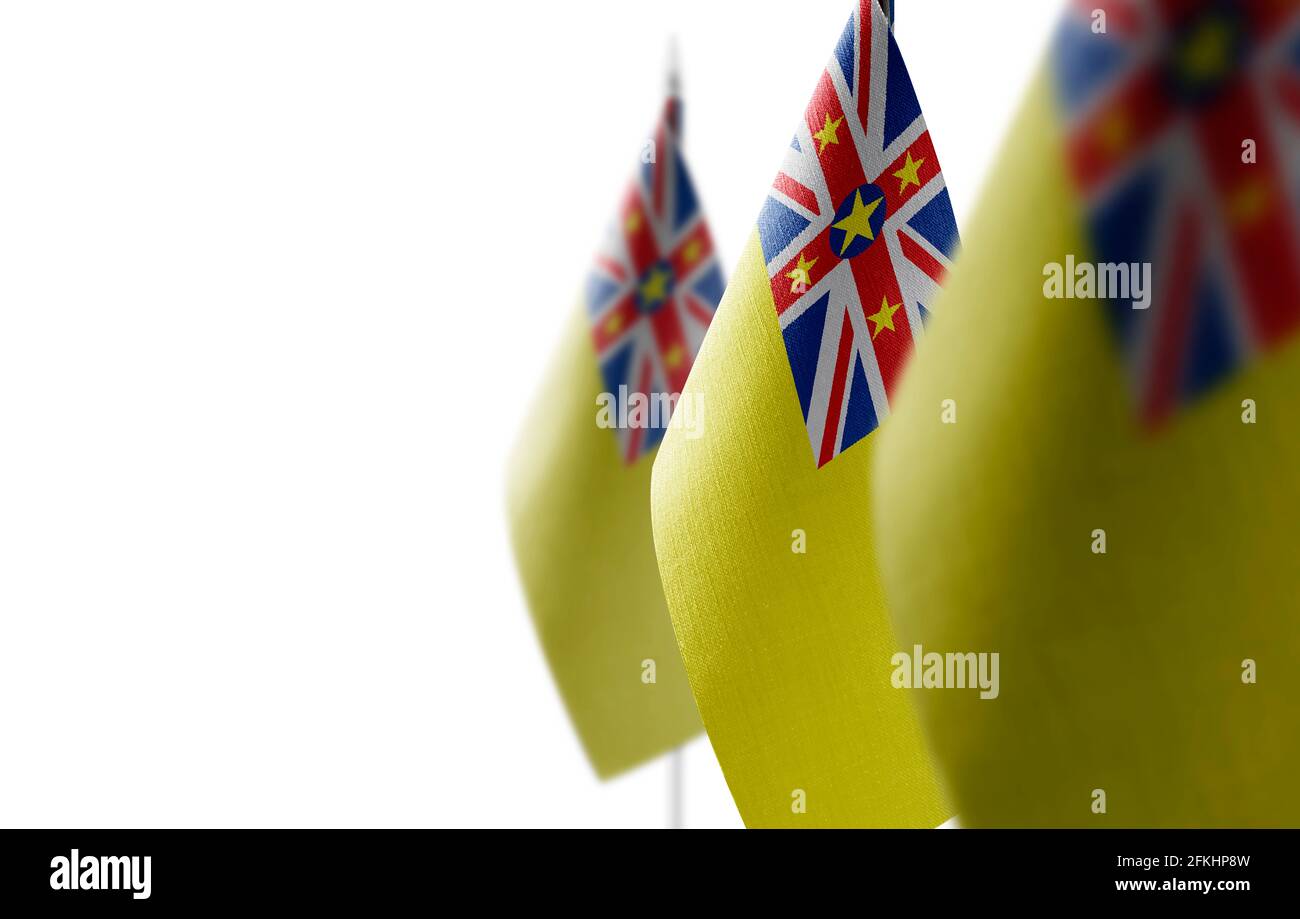 Small national flags of the Niue on a white background Stock Photo Alamy
