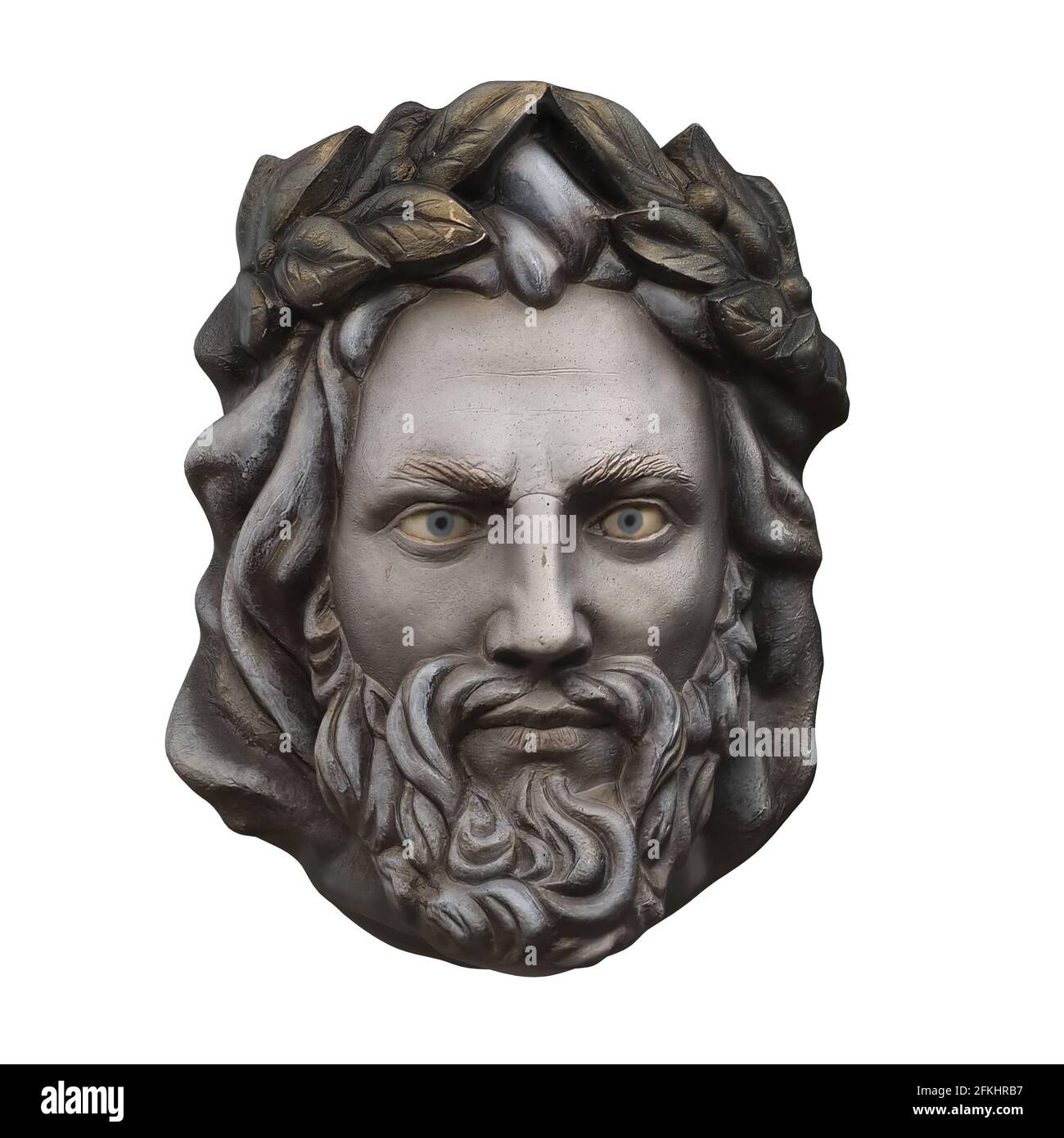 Stone head of Zeus on isolated background. 3d rendering Stock Photo - Alamy