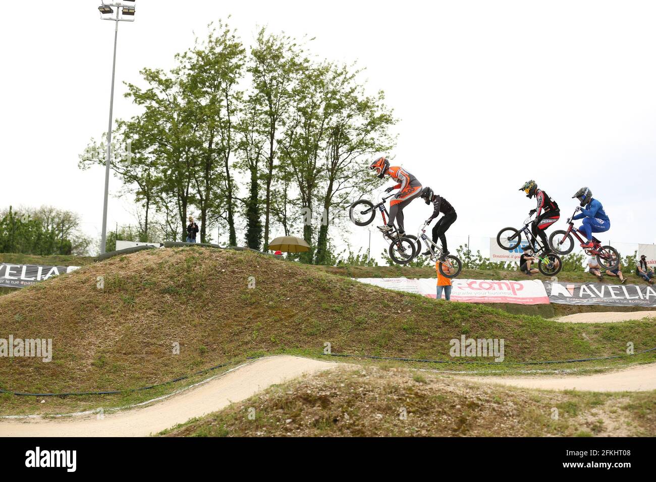 Verona, Italy. 01st May, 2021. Niek KIMMAN of Netherlands (313) competes in the BMX Racing Men Elite Round 1 of the UEC European Cup at the BMX Olympic Arena on May 1st 2021 in Verona, Italy Credit: Mickael Chavet/Alamy Live News Stock Photo
