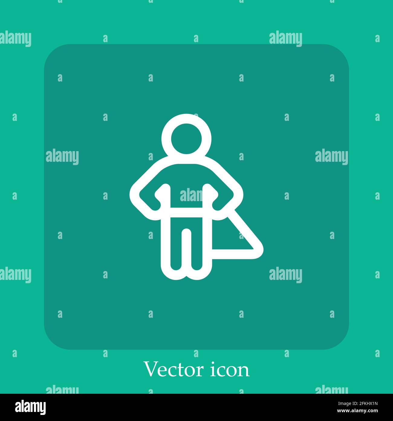 super vector icon linear icon.Line with Editable stroke Stock Vector ...