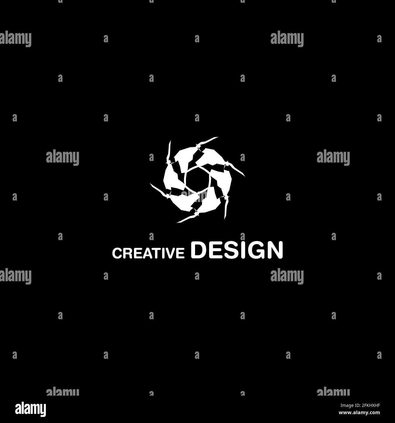 Shuriken Abstract Creative Logo Design Vector Art Stock Vector