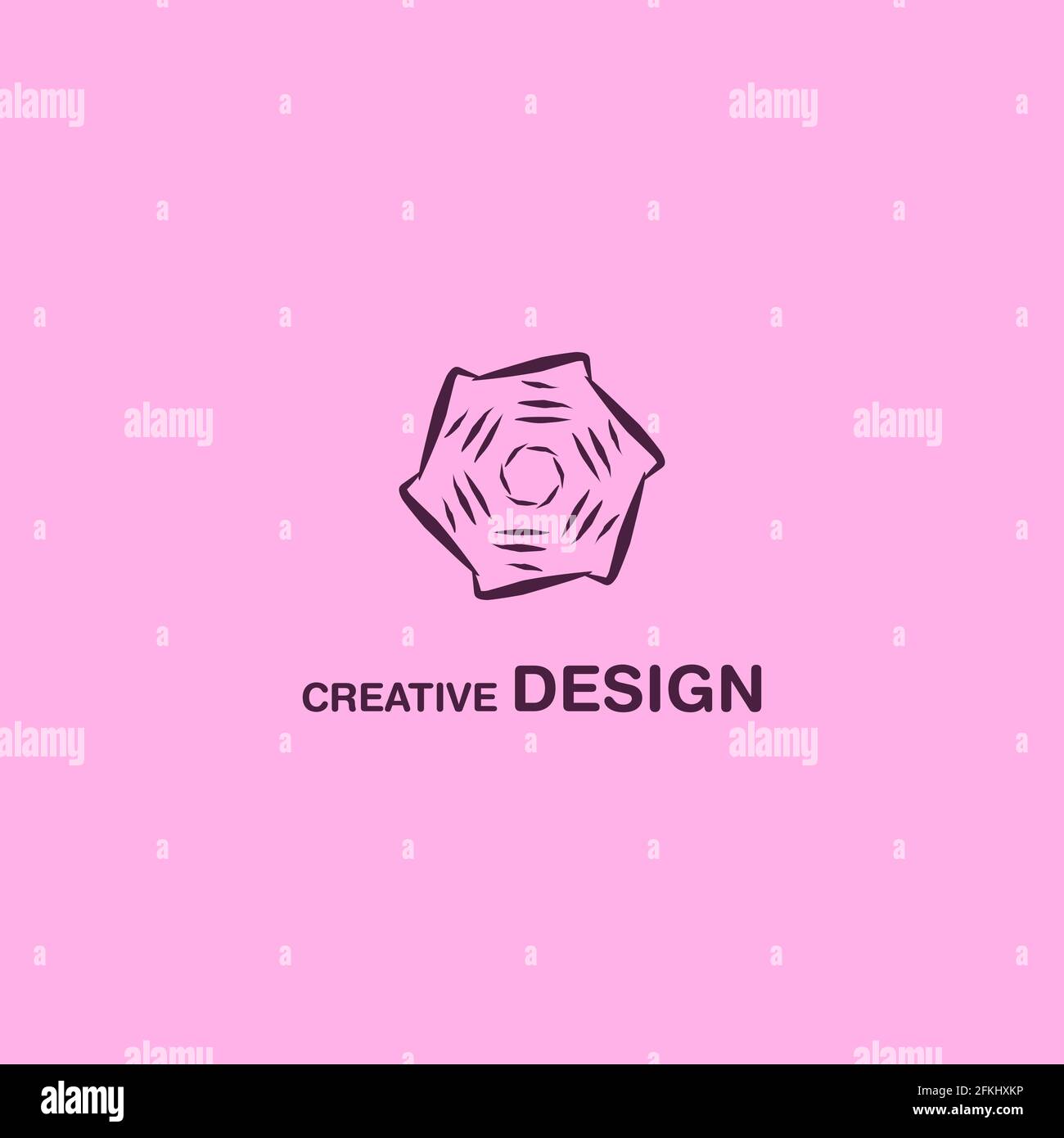 Unique Flower Abstract Creative Logo Vector Design EPS10 Stock Vector