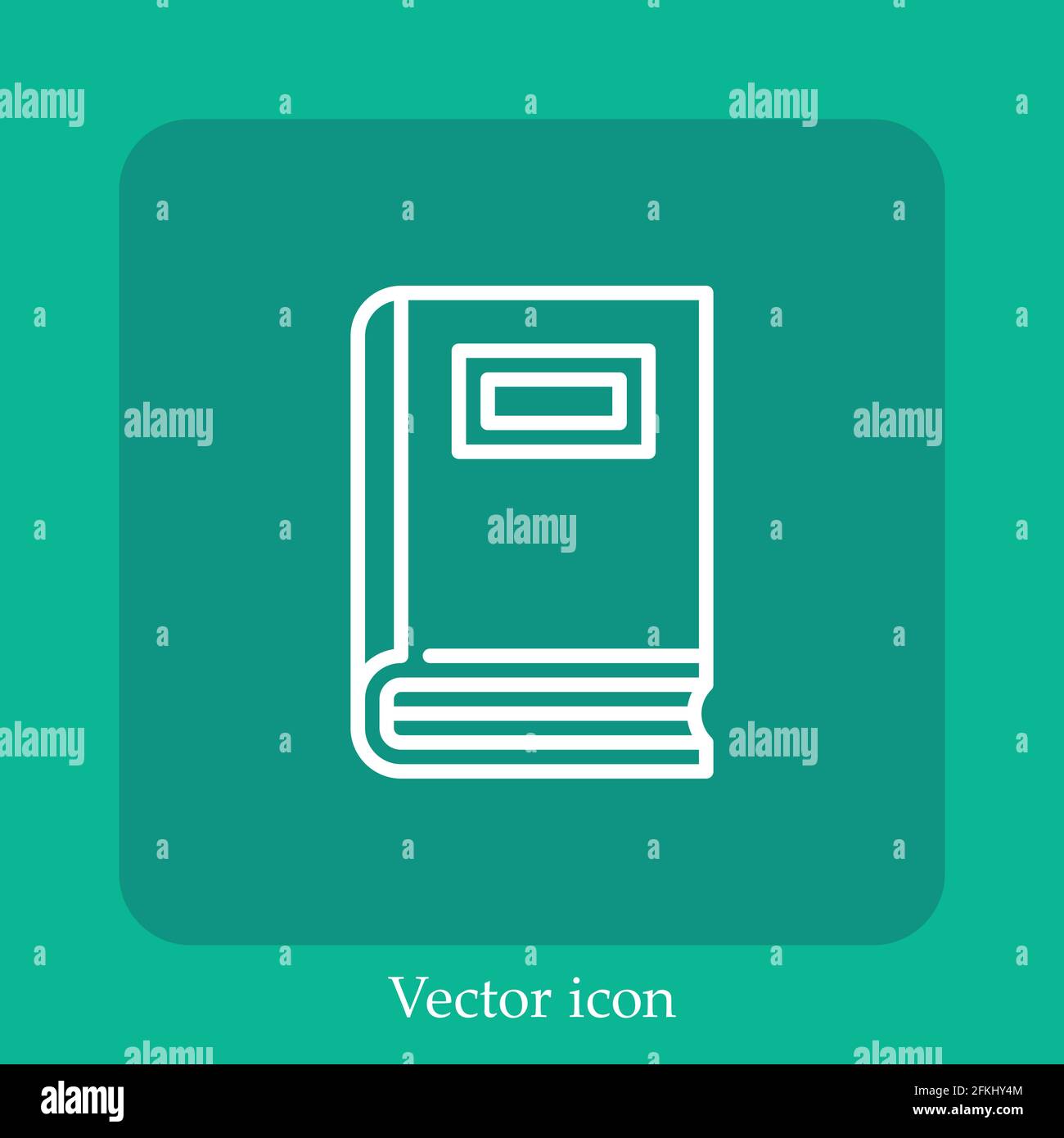 book vector icon linear icon.Line with Editable stroke Stock Vector ...